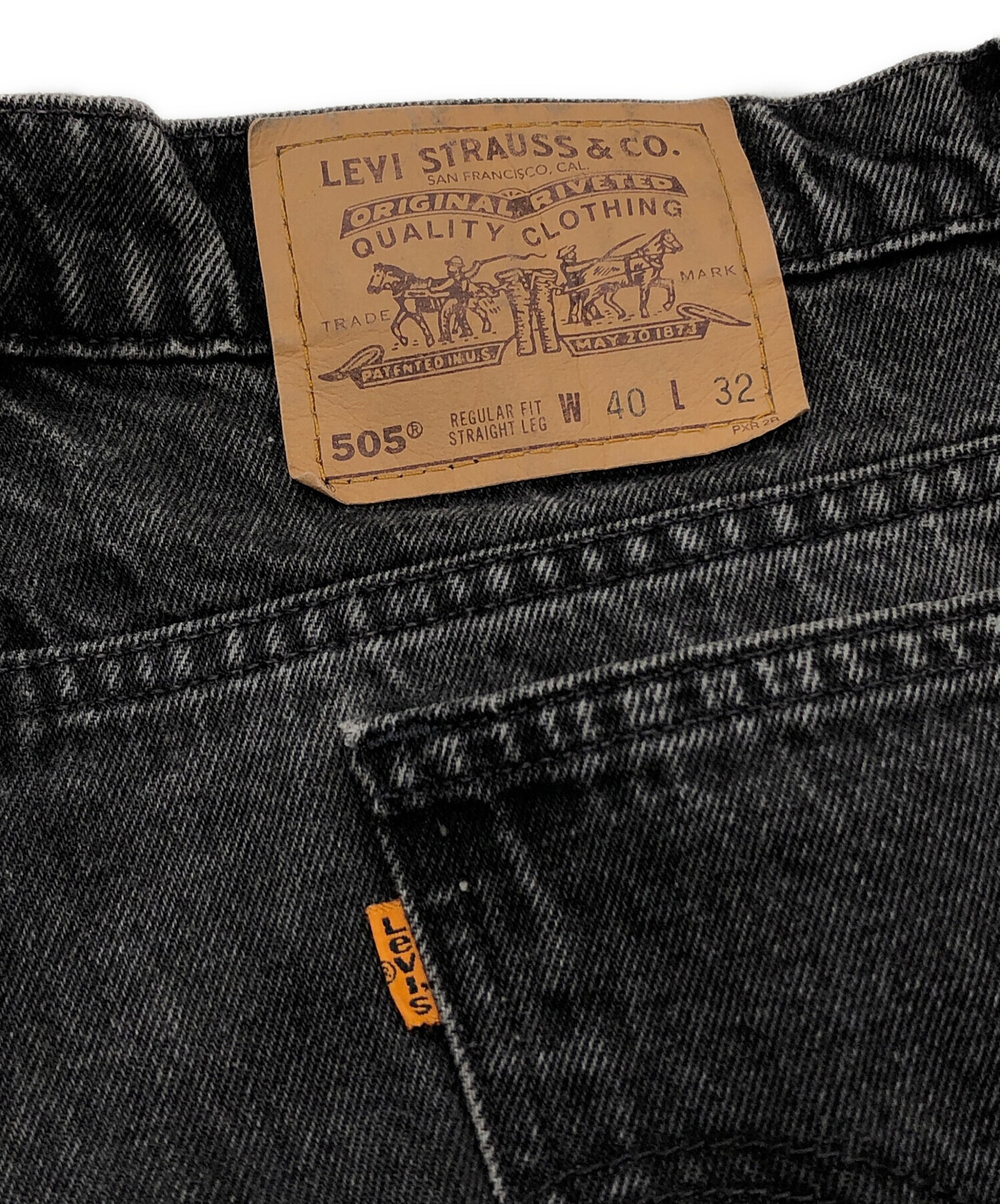 中古・古着通販】LEVI'S (リーバイス) 505後染めブラックデニム