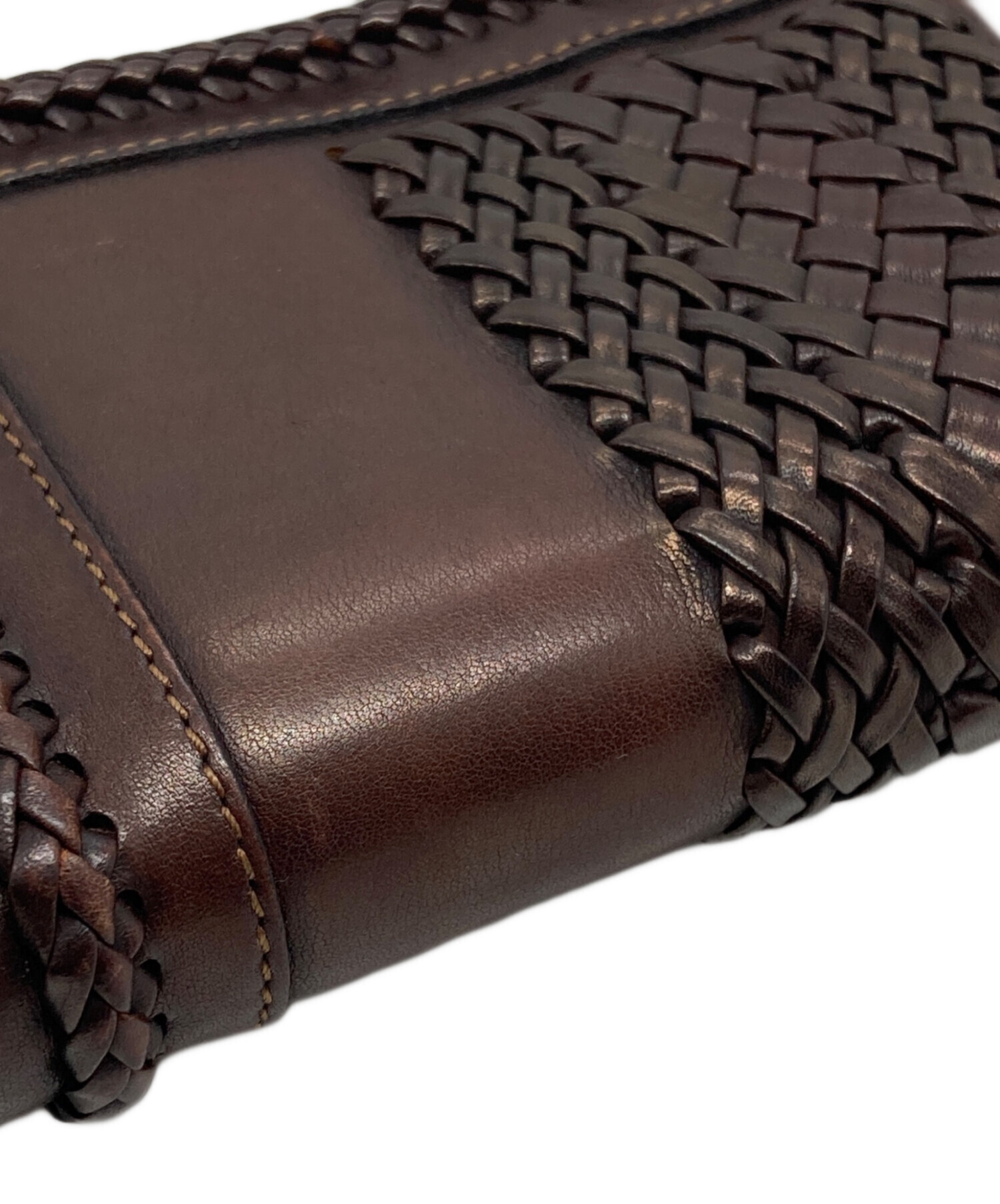 中古・古着通販】GUCCI (グッチ) ウーブンウェブラウンドファスナー