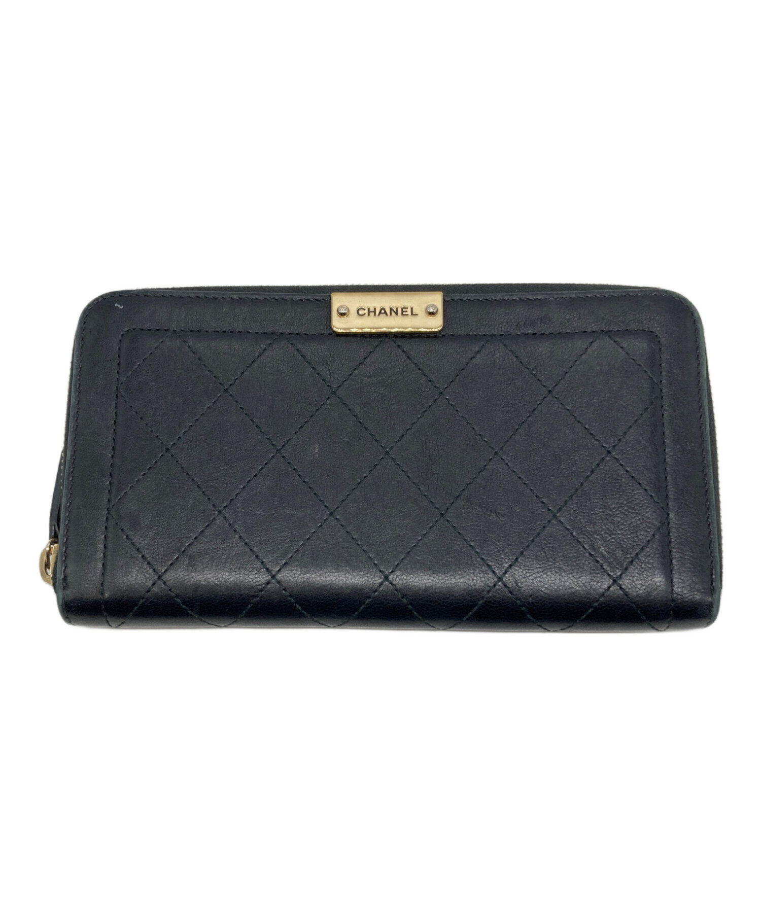 中古・古着通販】CHANEL (シャネル) ラウンドジップウォレット サイズ 