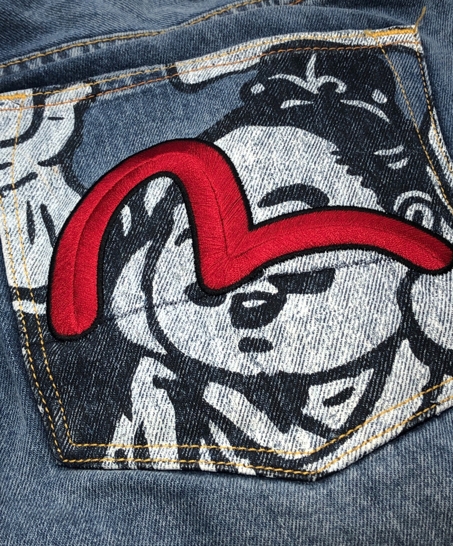 中古・古着通販】EVISU (エヴィス) 遊び心のある仏頭プリントとカモメ