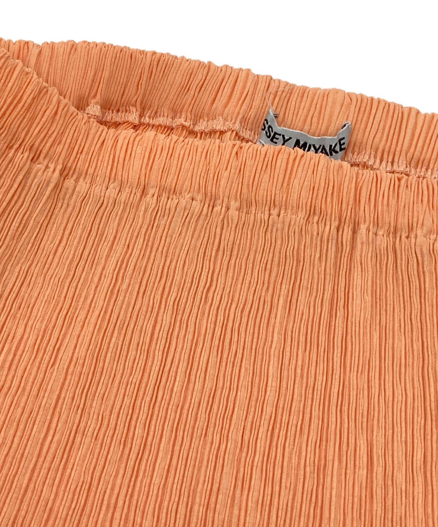 ISSEY MIYAKE DIFFUSED PLEATSスカート　オレンジ Issey Miyake F/W 2000 layered pleated skirt — JAMES VELORIA