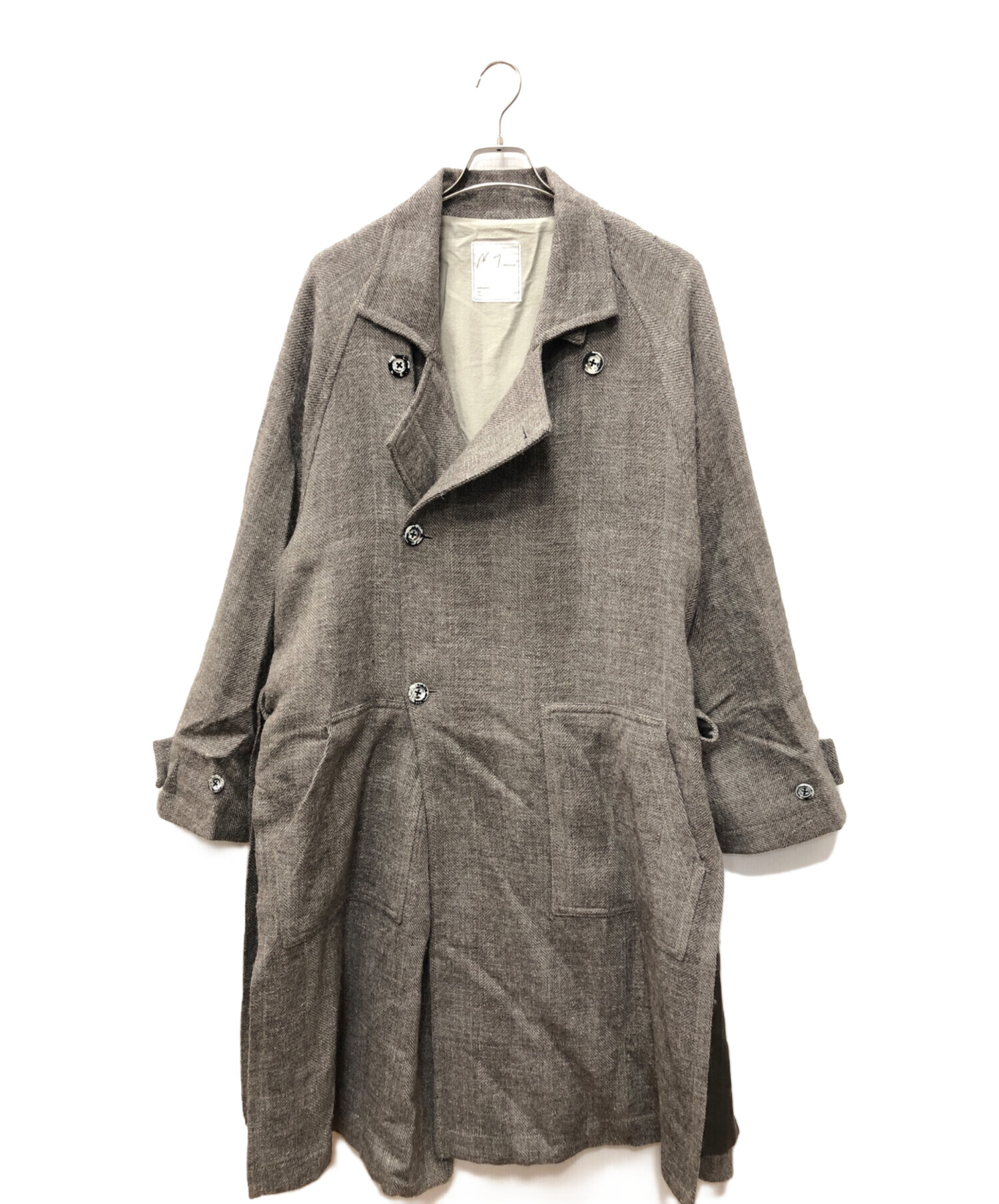 ジャケット・アウター ancellm DOUBLE-BREASTED COAT 中古・古着通販】ANCELLM (アンセルム) DOUBLE-BREASTED COAT ブラウン
