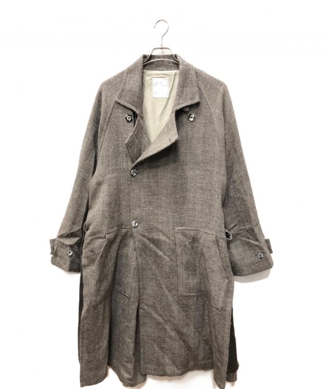 ANCELLM アンセルム DOUBLE-BREASTED COAT コート 中古・古着通販】ANCELLM (アンセルム) DOUBLE-BREASTED COAT ブラウン
