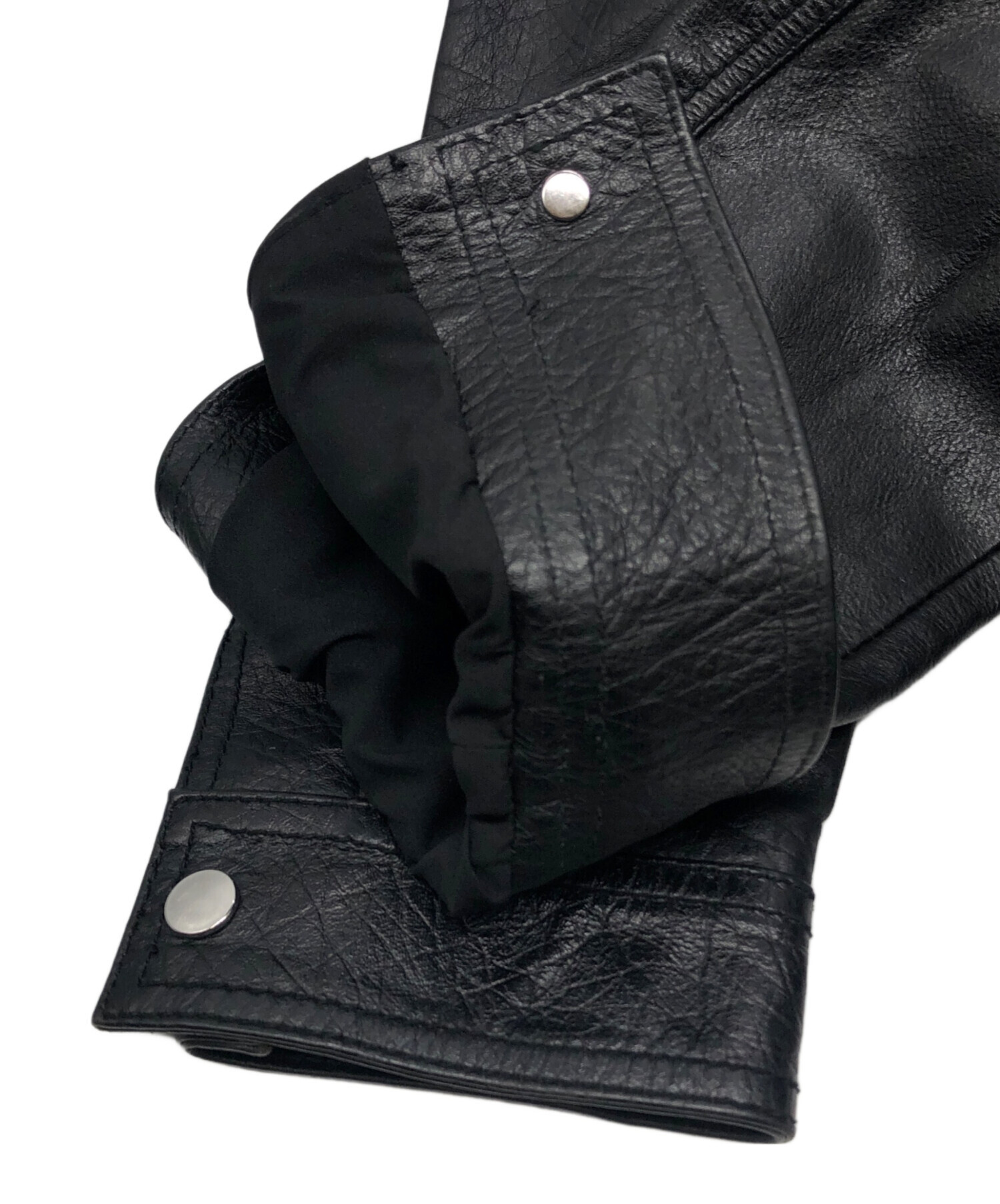中古・古着通販】ZARA (ザラ) スタッズシングルレザージャケット