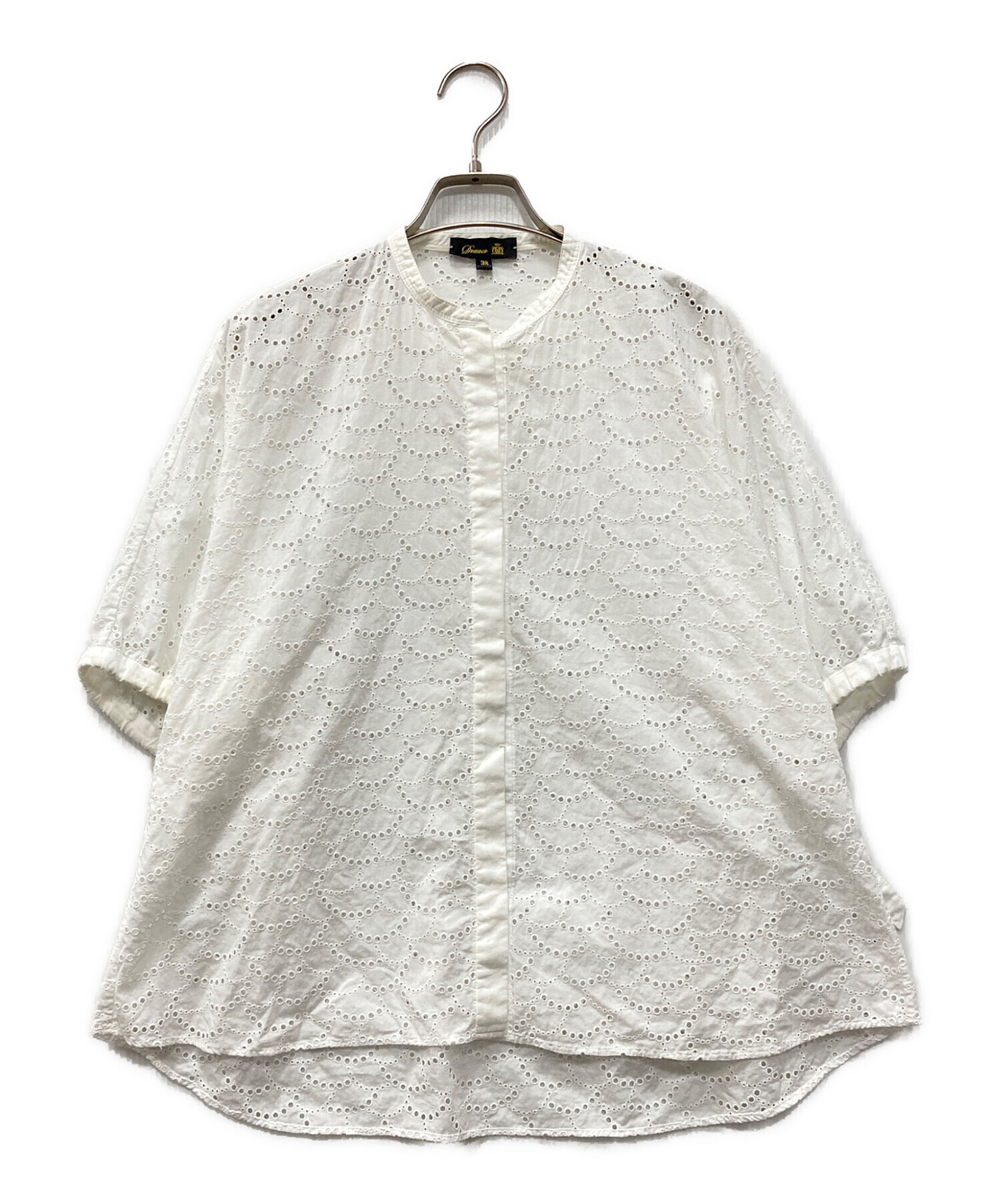 Drawer ドロワー ブラウス 38(M位) 水色(レース) 【古着】【中古】 Drawer（シャツ/ブラウス(長袖/七分)）のフリマアイテム一覧