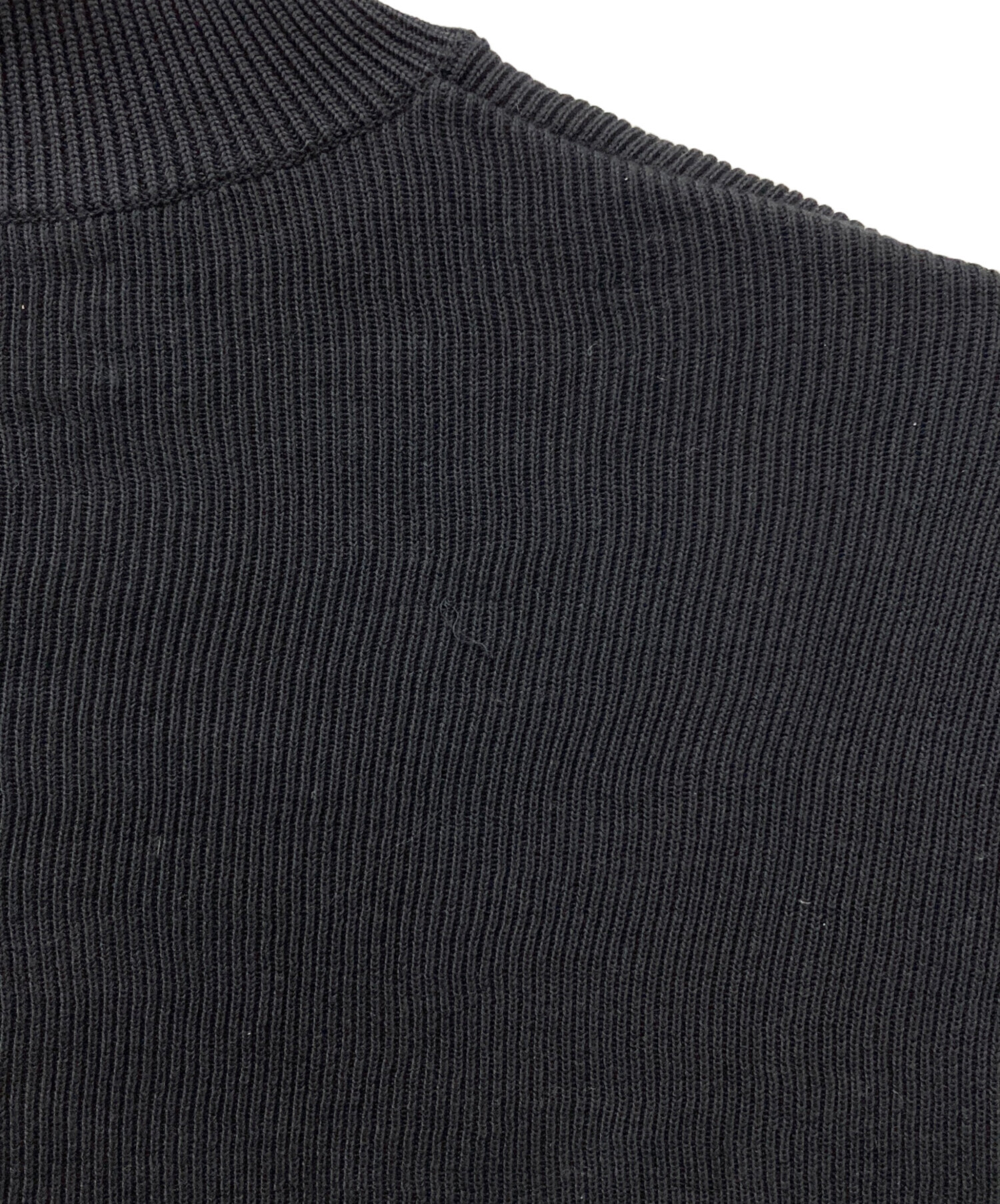 中古・古着通販】YOKE (ヨーク) RIB ZIP-UP CARDIGAN ブラック サイズ