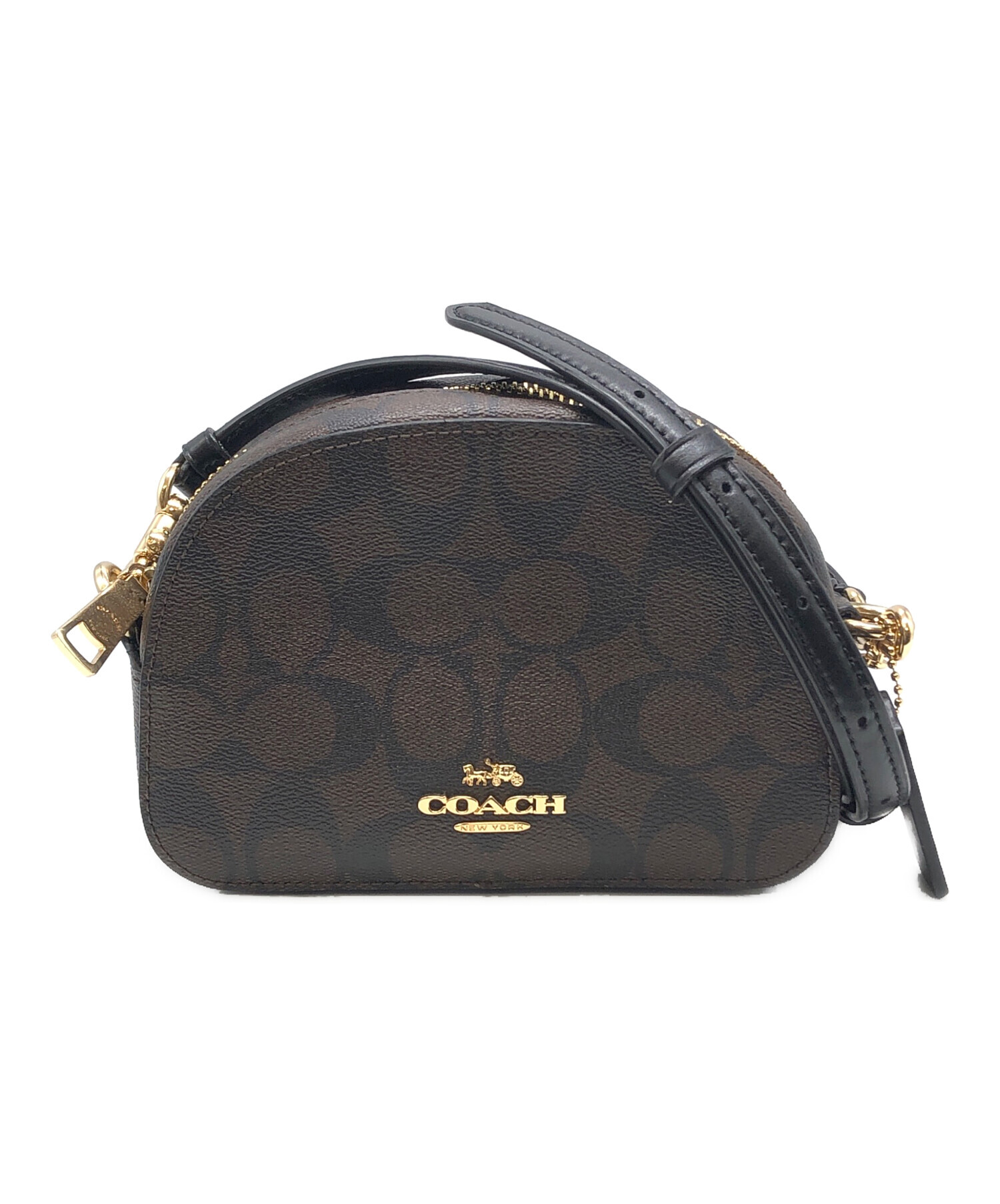 中古・古着通販】COACH (コーチ) シグネチャーミニショルダーバッグ 