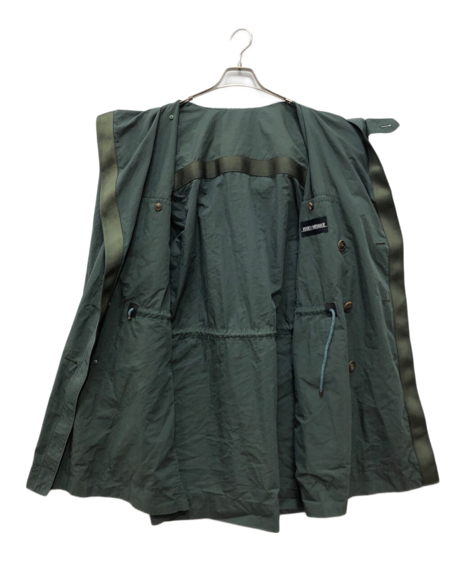 中古・古着通販】ISSEY MIYAKE (イッセイミヤケ) WIND COAT グリーン