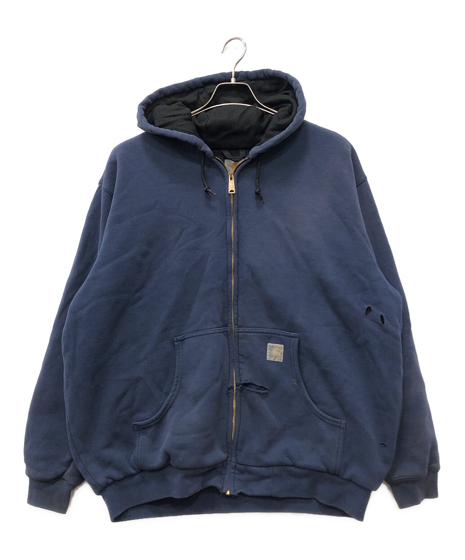【Carhartt】ジップパーカー カーハート XL 裏起毛 濃紺 ネイビー Carhartt カーハート MIDWEIGHT HOODED ZIP-FRONT SWEATSHIRT オーバー
