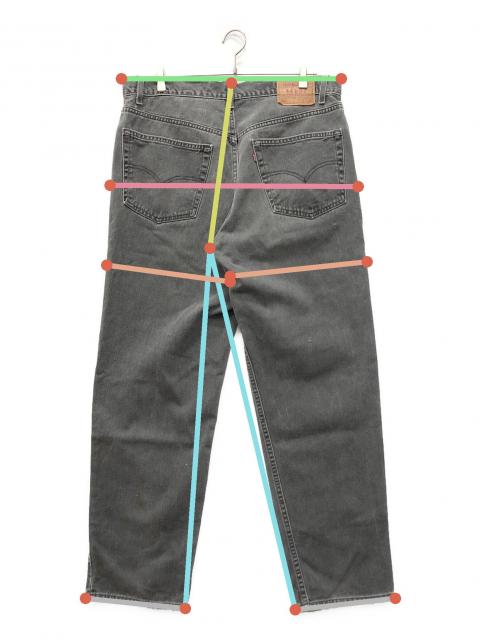 中古・古着通販】LEVI'S (リーバイス) 550先染めブラックデニムパンツ