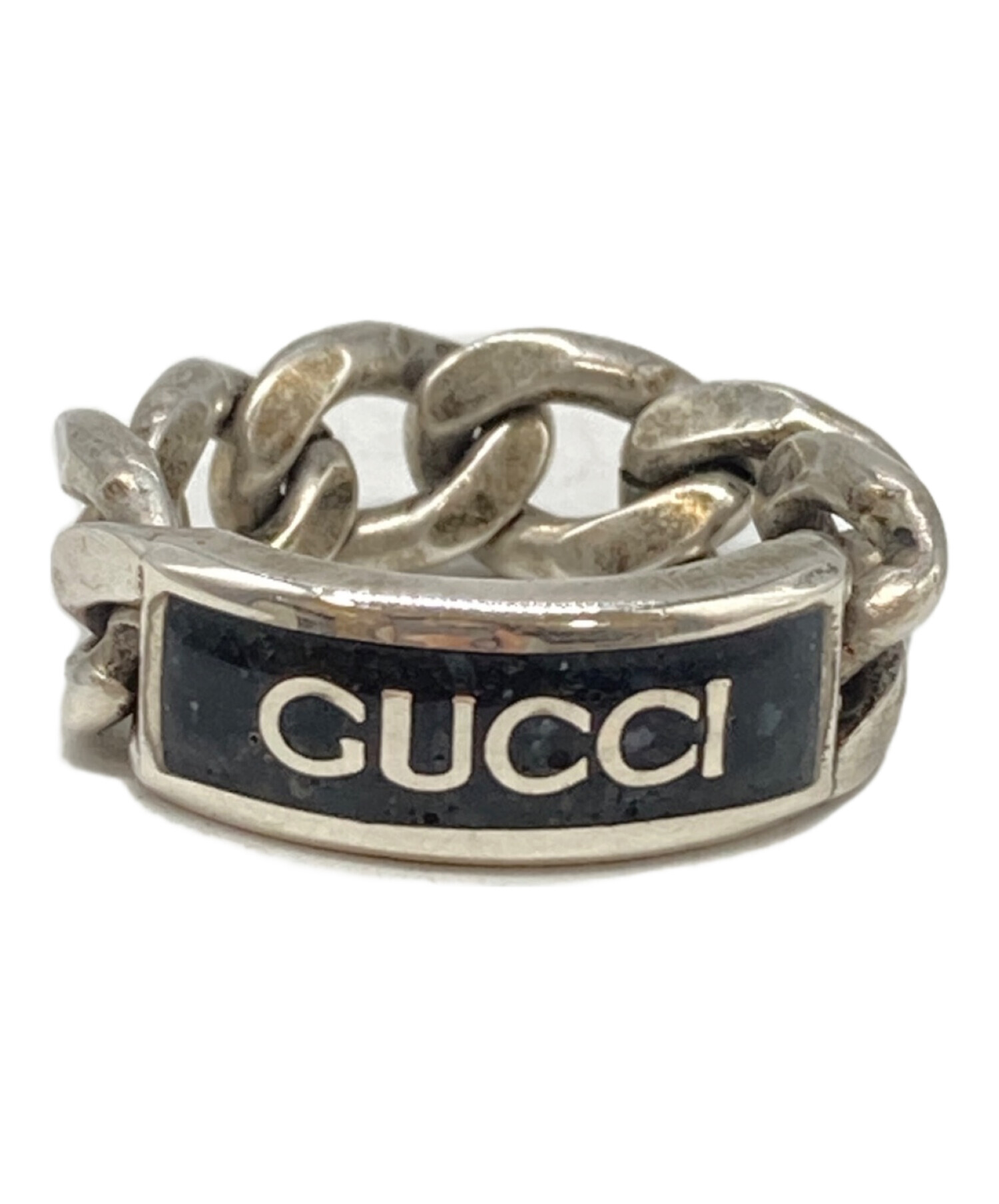 中古・古着通販】GUCCI (グッチ) ゴルメットチェーンリング シルバー