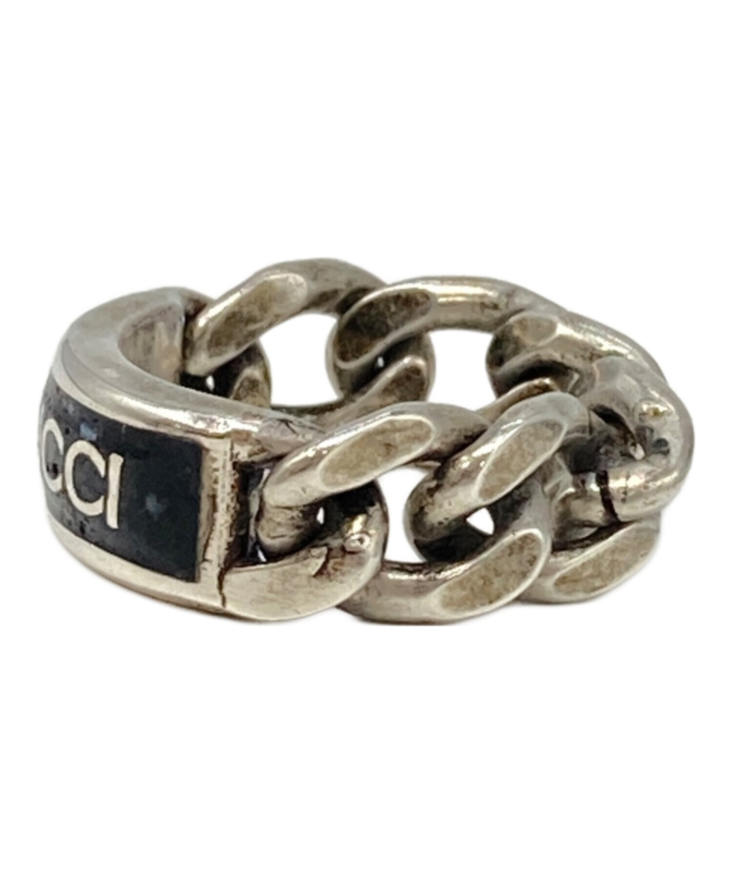 中古・古着通販】GUCCI (グッチ) ゴルメットチェーンリング シルバー