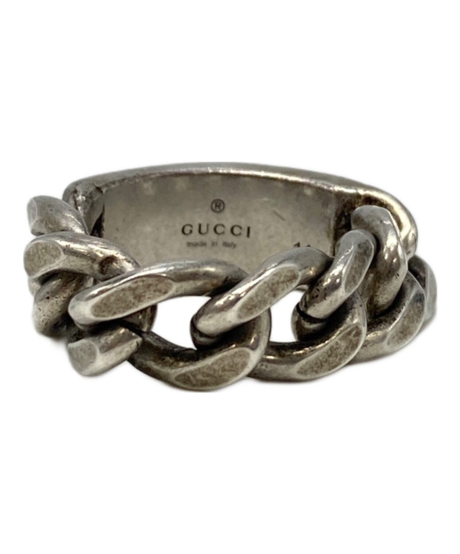 中古・古着通販】GUCCI (グッチ) ゴルメットチェーンリング シルバー