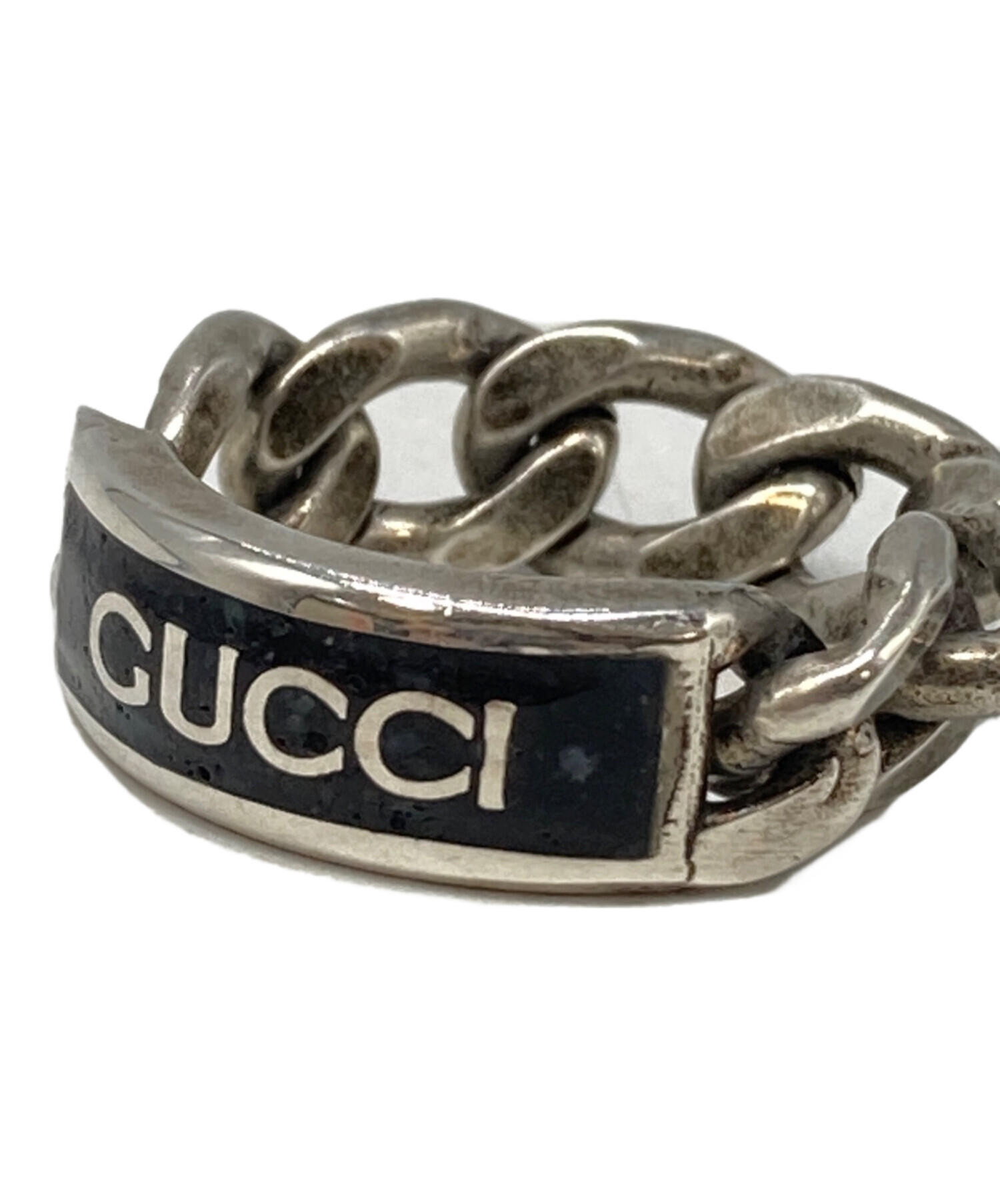 中古・古着通販】GUCCI (グッチ) ゴルメットチェーンリング シルバー