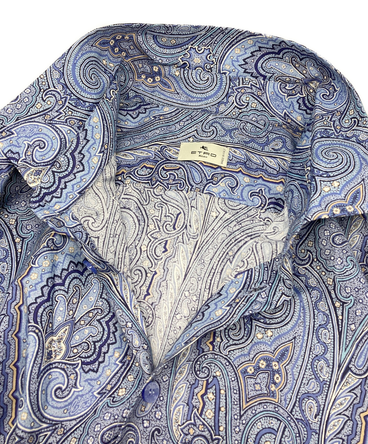 中古・古着通販】ETRO (エトロ) ペイズリー柄シャツ スカイブルー