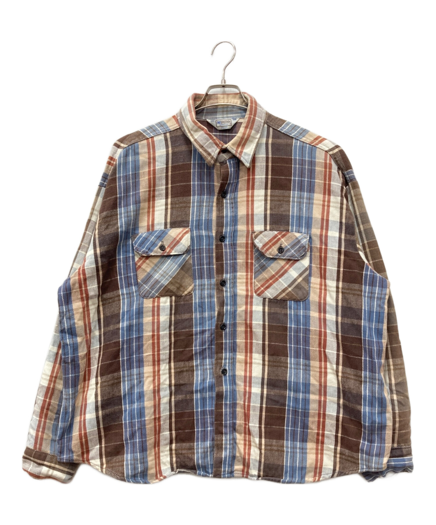 中古・古着通販】FIVE BROTHER (ファイブブラザー) チェックネルシャツ