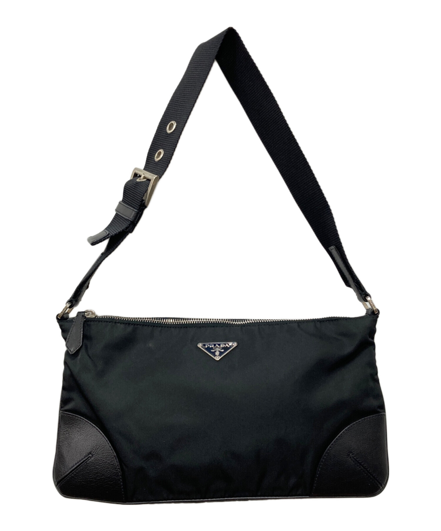 中古・古着通販】PRADA (プラダ) 三角ロゴプレートワンショルダー