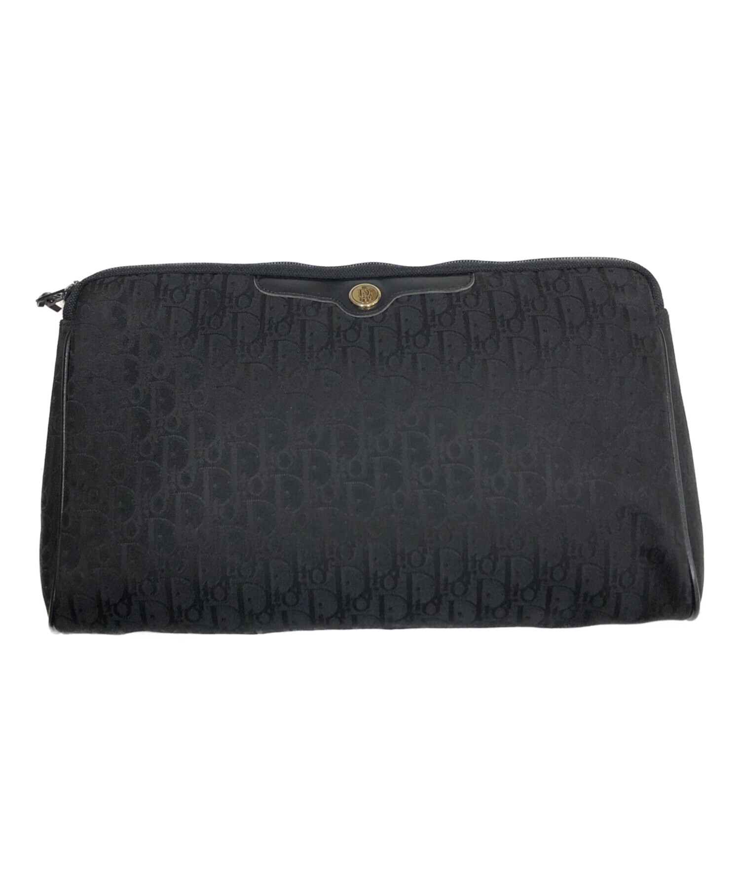 【クリスチャンディオール】トロッター クラッチバッグ 黒　セカンドバック 中古・古着通販】Christian Dior (クリスチャン ディオール