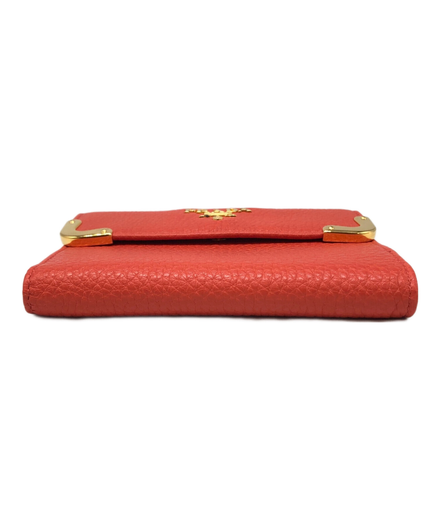 中古・古着通販】PRADA (プラダ) 2つ折り財布 オレンジ サイズ:下記