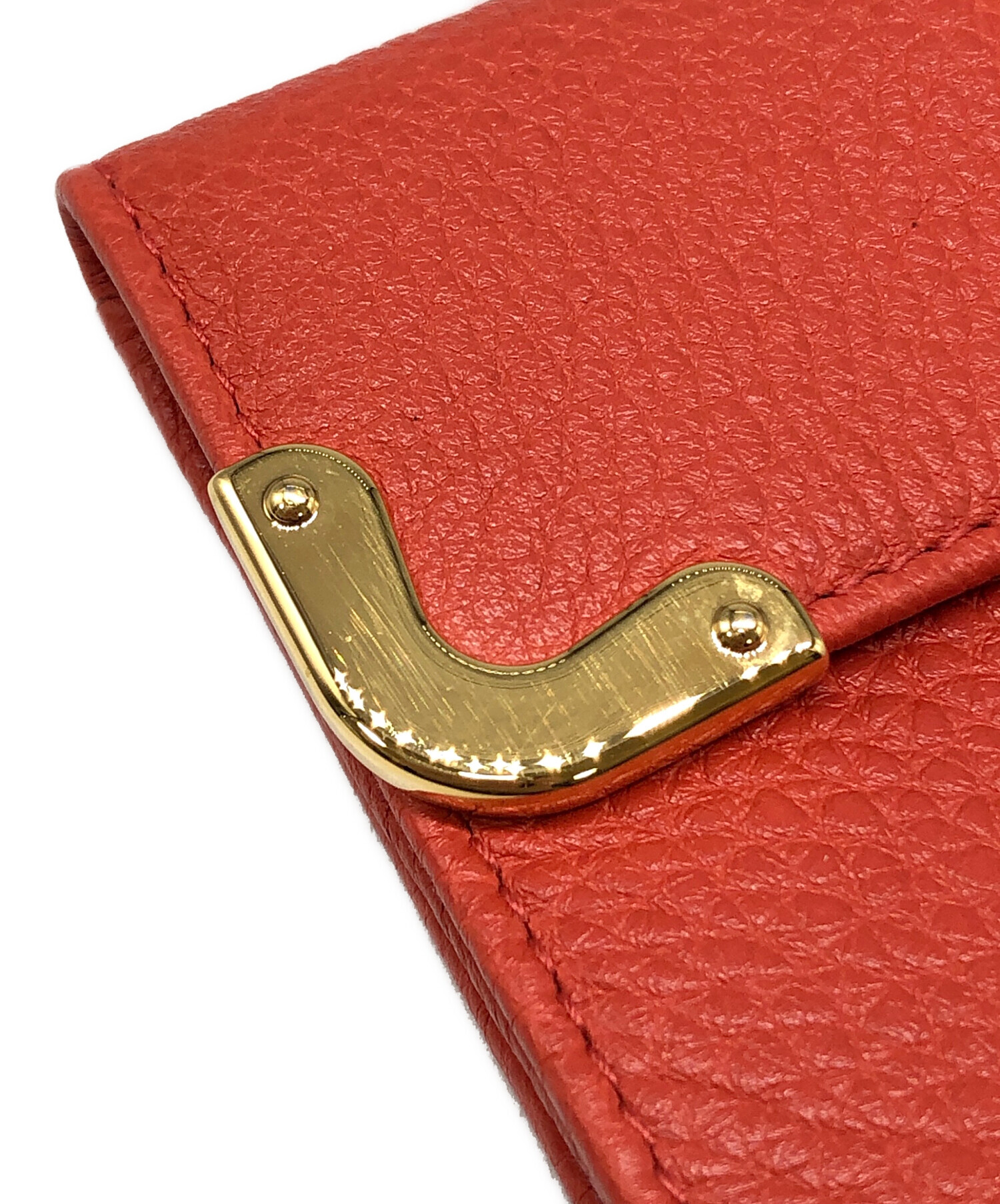 早い者勝ち　PRADA プラダ　二つ折り　財布　ロングウォレット　オレンジ 中古・古着通販】PRADA (プラダ) 2つ折り財布 オレンジ サイズ:下記