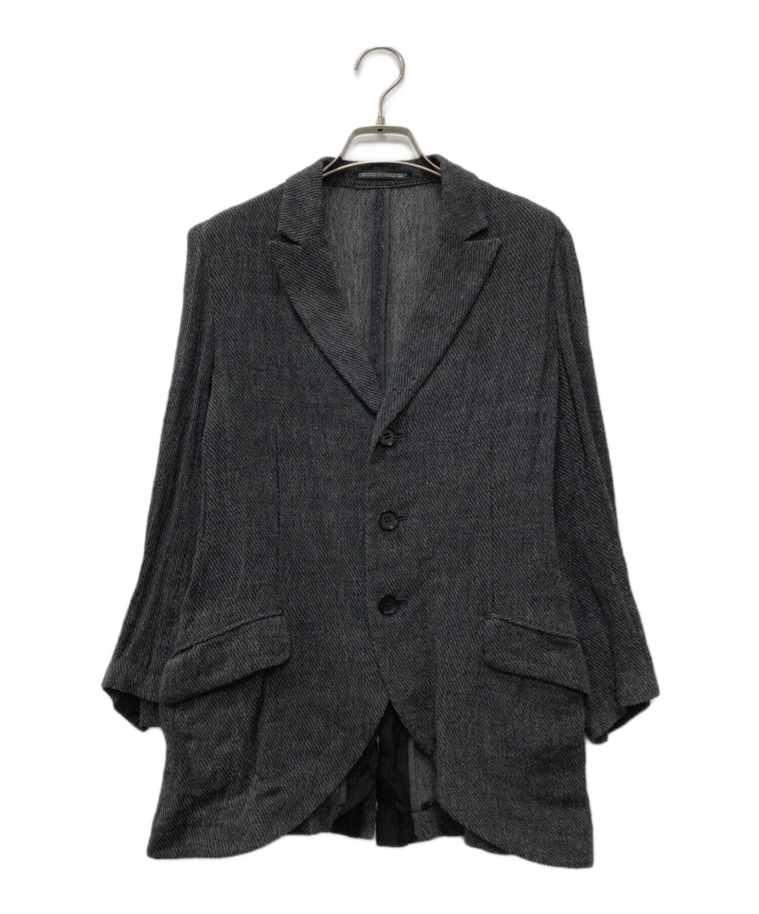 90年代Yohji Yamamoto +Noir ブラック ジャケット 中古・古着通販】yohji yamamoto+Noir (ヨウジヤマモトプリュス