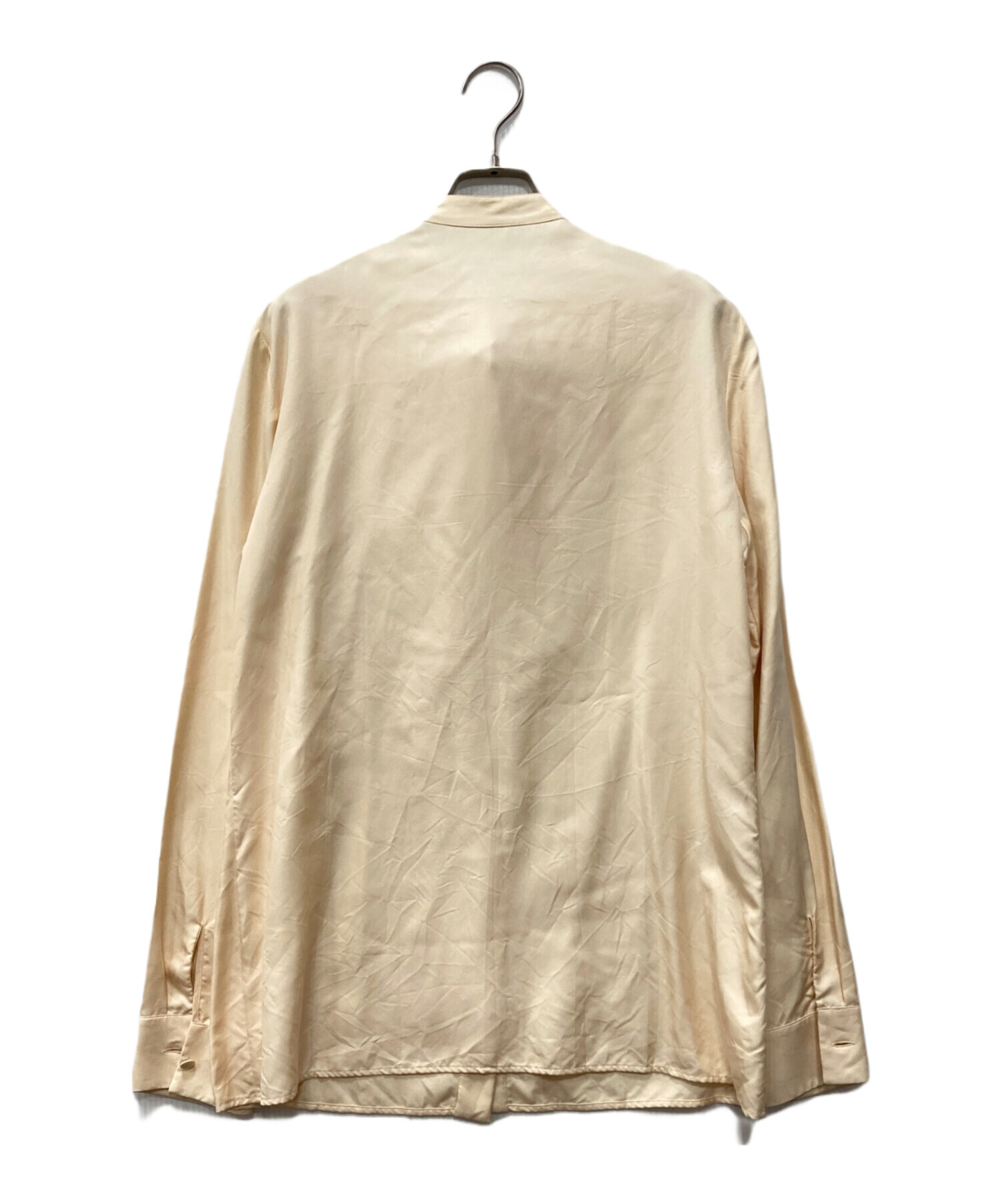 美品 GUCCI グッチ 長袖 プリーツ フリルシャツ ブラウス 595157 サイズ40 ホワイト レディース 古着 中古 USED GUCCI - 美品 GUCCI グッチ 長袖 プリーツ フリルシャツ ブラウス