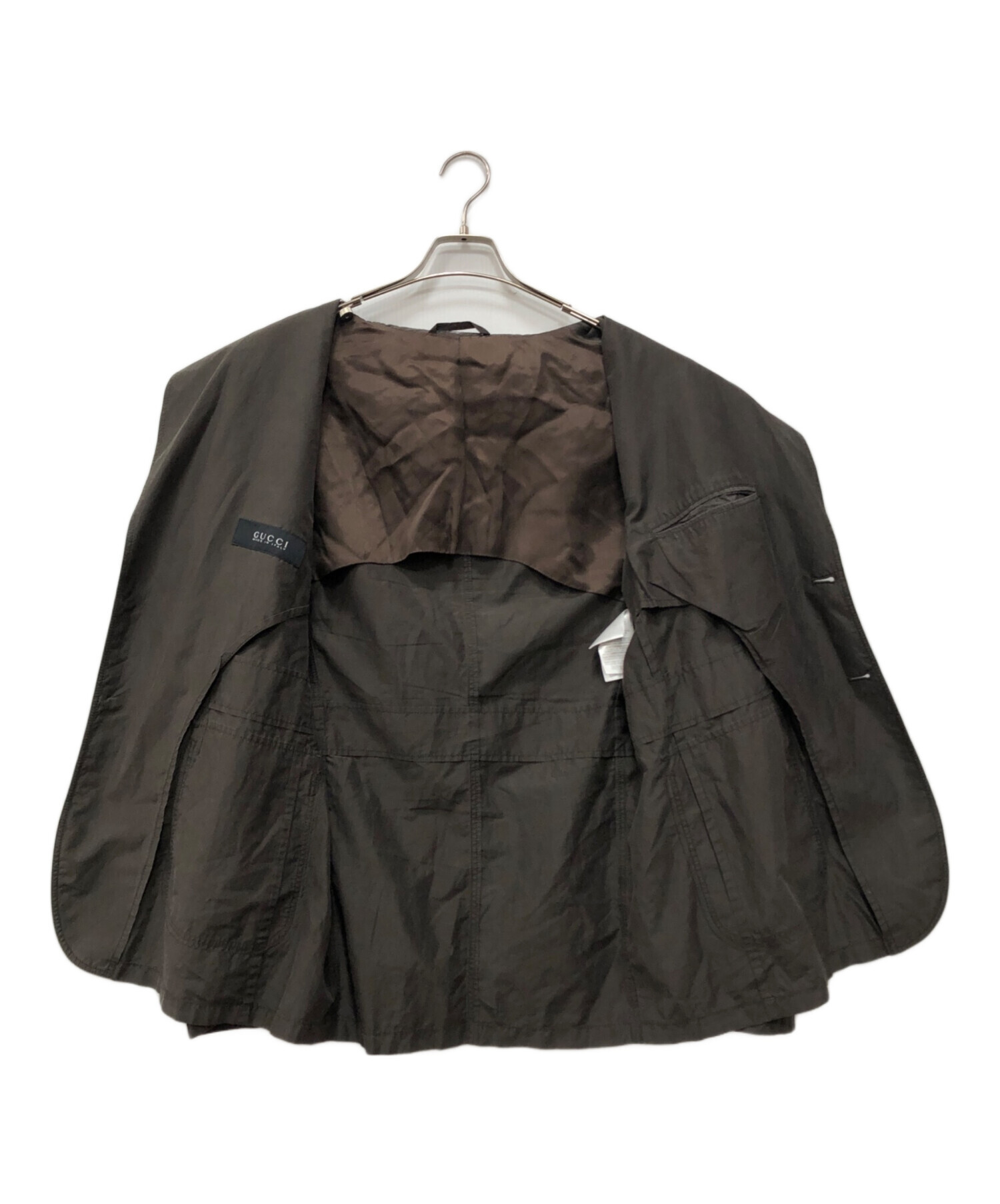 中古・古着通販】GUCCI (グッチ) シルク混 2B テーラードジャケット