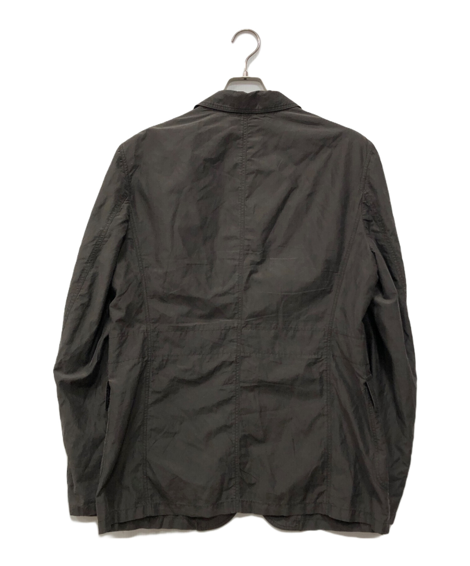 GUCCI グッチ ダークグレー テーラードジャケット ダブル 38 シルク混 中古・古着通販】GUCCI (グッチ) シルク混 2B テーラードジャケット