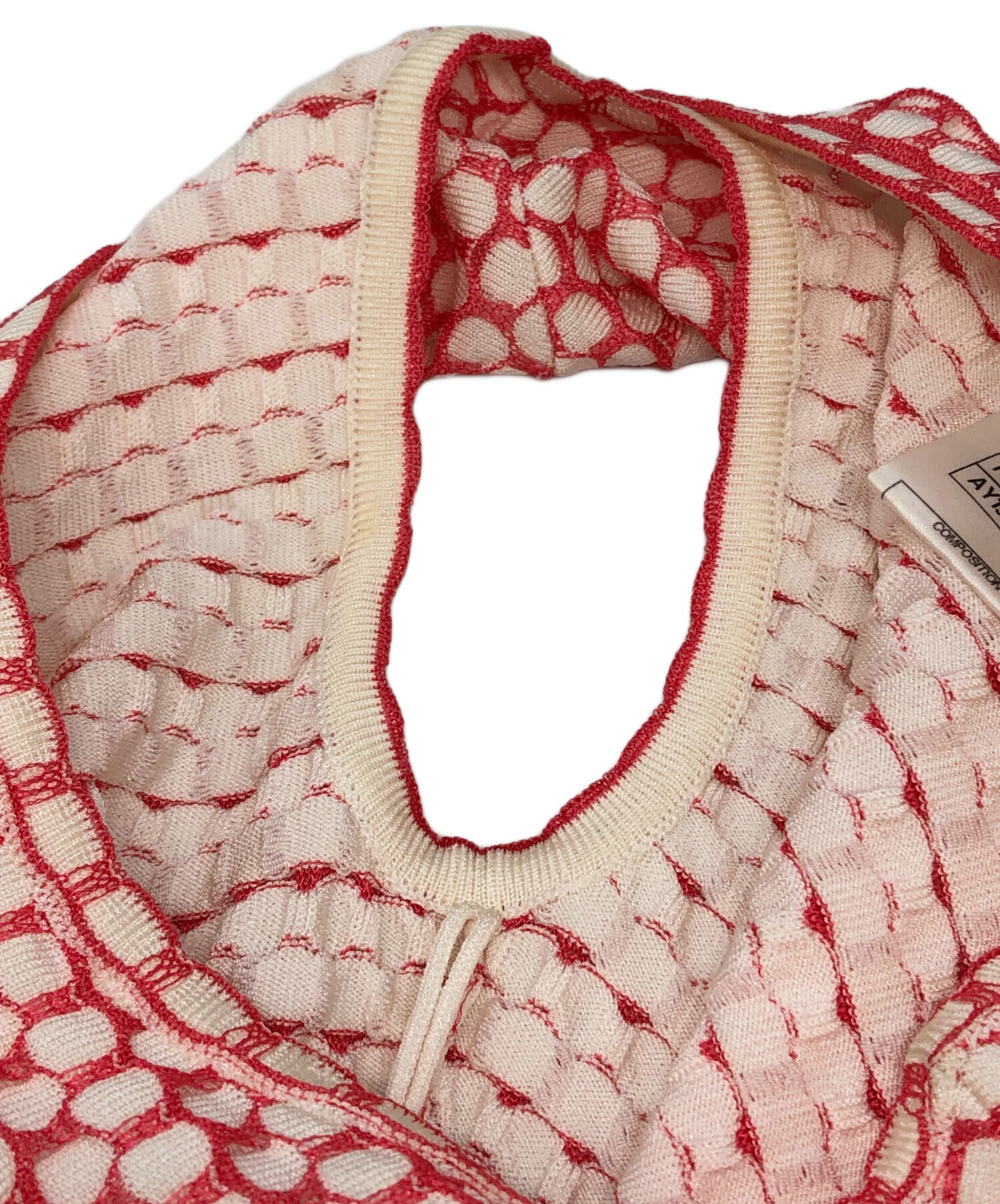【CHANEL】ピンク ノースリーブニット シャネル 38サイズ タンクトップ 中古・古着通販】CHANEL (シャネル) ノースリーブニットワンピース