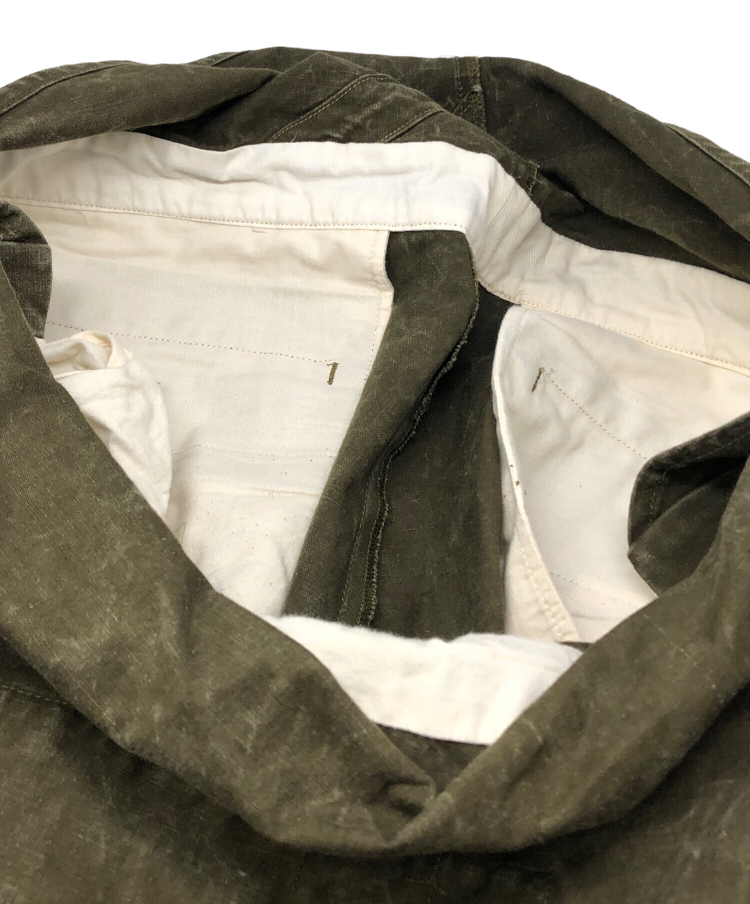 中古・古着通販】NEAT (ニート) テントクロスオーバーオール オリーブ
