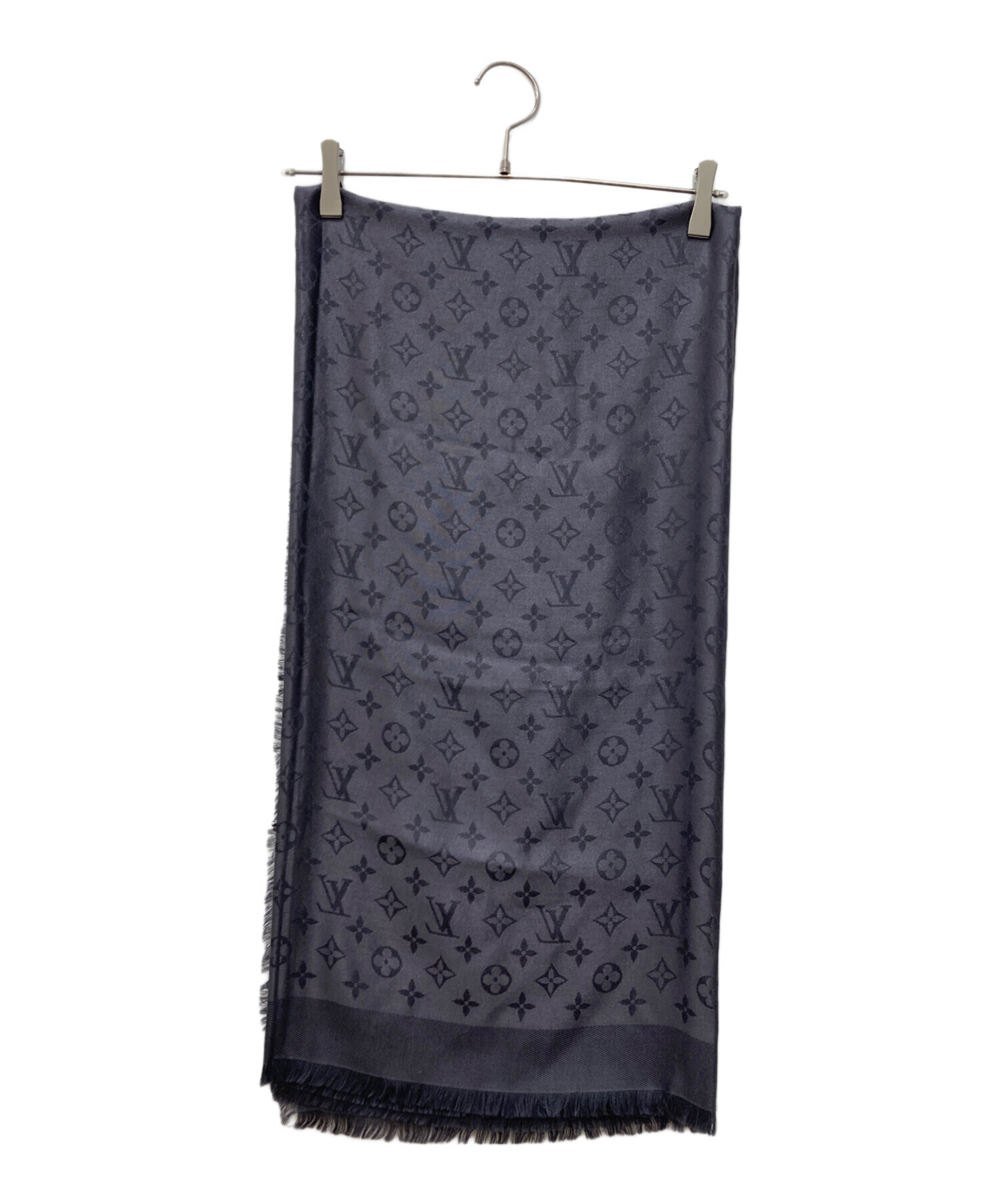 LOUIS VUITTON ルイヴィトン　グレー シルク ストール　モノグラム 中古・古着通販】LOUIS VUITTON (ルイ ヴィトン) モノグラム アントラ