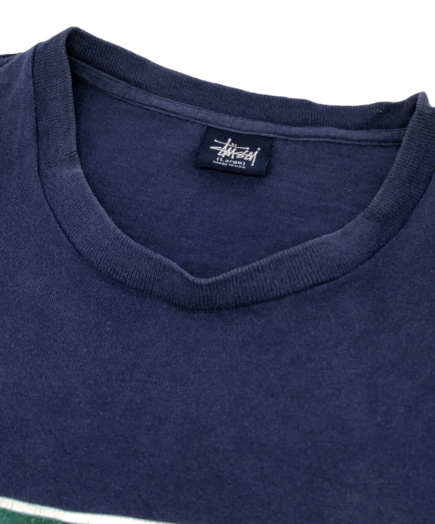 中古・古着通販】stussy (ステューシー) プリントTシャツ ネイビー