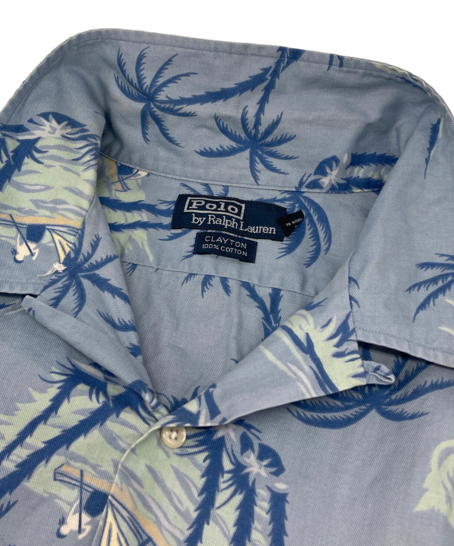 最終値下USA製 RalphLauren CLAYOTON オープンカラーシャツ 中古・古着通販】POLO RALPH LAUREN (ポロ・ラルフローレン) CLAYTON