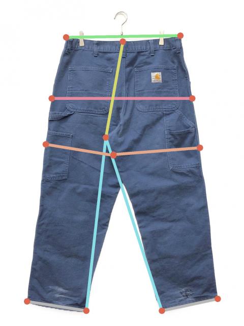 中古・古着通販】CarHartt (カーハート) DOUBLE KNEE PANT ブルー