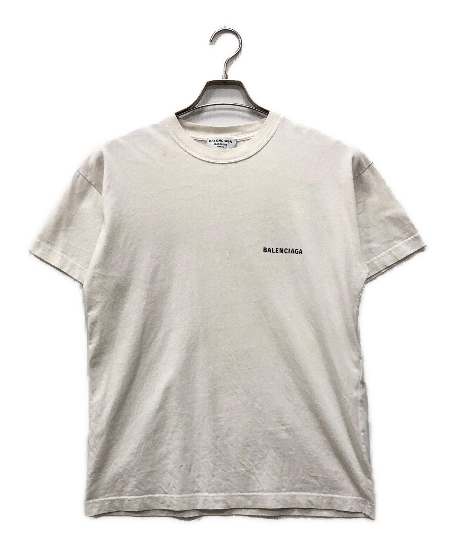 BALENCIAGA バレンシアガ Tシャツ・カットソー XS 白 【古着】【中古】【送料無料】 中古・古着通販】BALENCIAGA (バレンシアガ) BBロゴプリントTシャツ