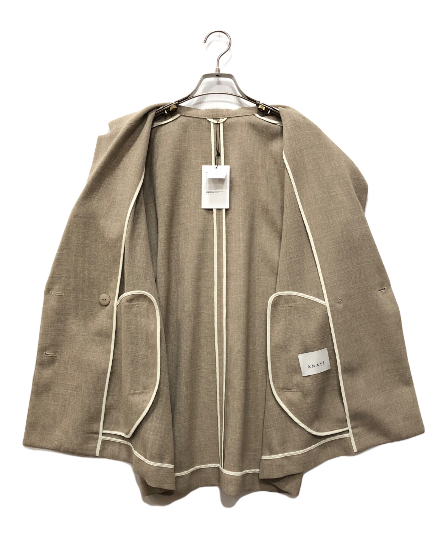 中古・古着通販】ANAYI (アナイ) カラミリネンライクフレンチスリーブ