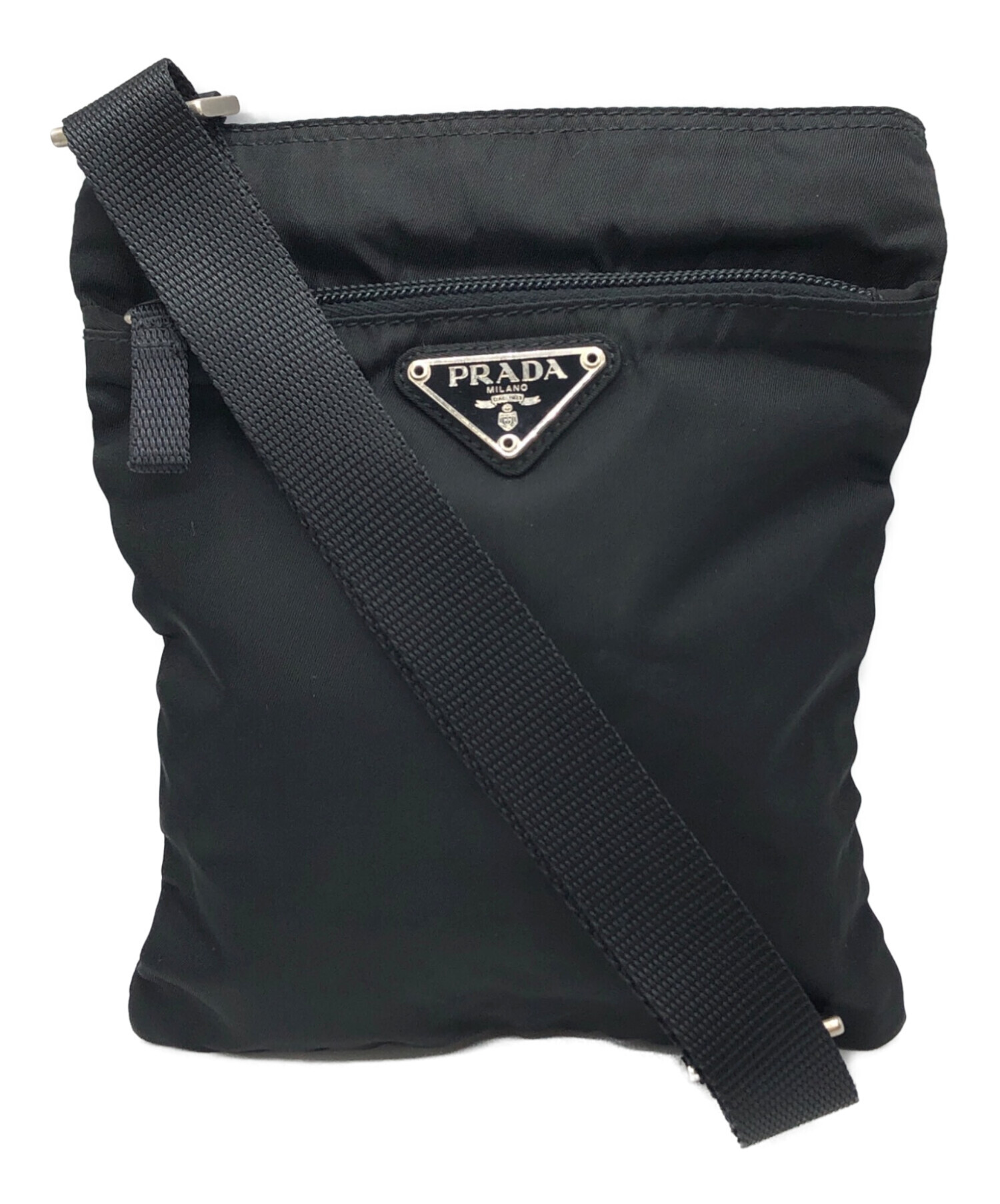 中古・古着通販】PRADA (プラダ) 三角ロゴナイロンショルダーバッグ