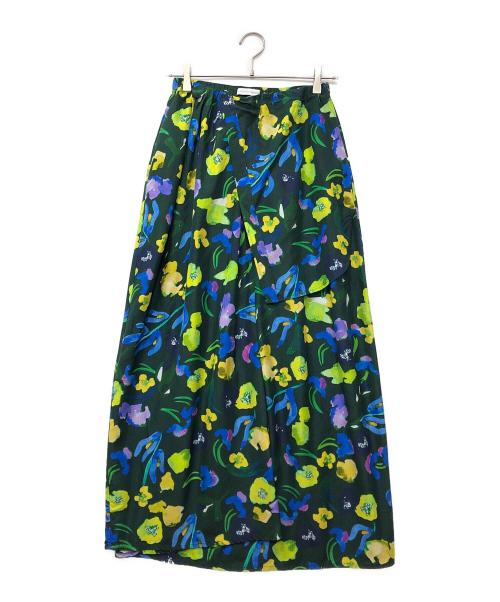 【美品】  Christian Wijnants / クリスチャンワイナンツ | 花柄プリント タートネック カットソー | S | カーキ/グリーン/ネイビー | レディース 美品】 Christian Wijnants / クリスチャンワイナンツ | 花柄プリント