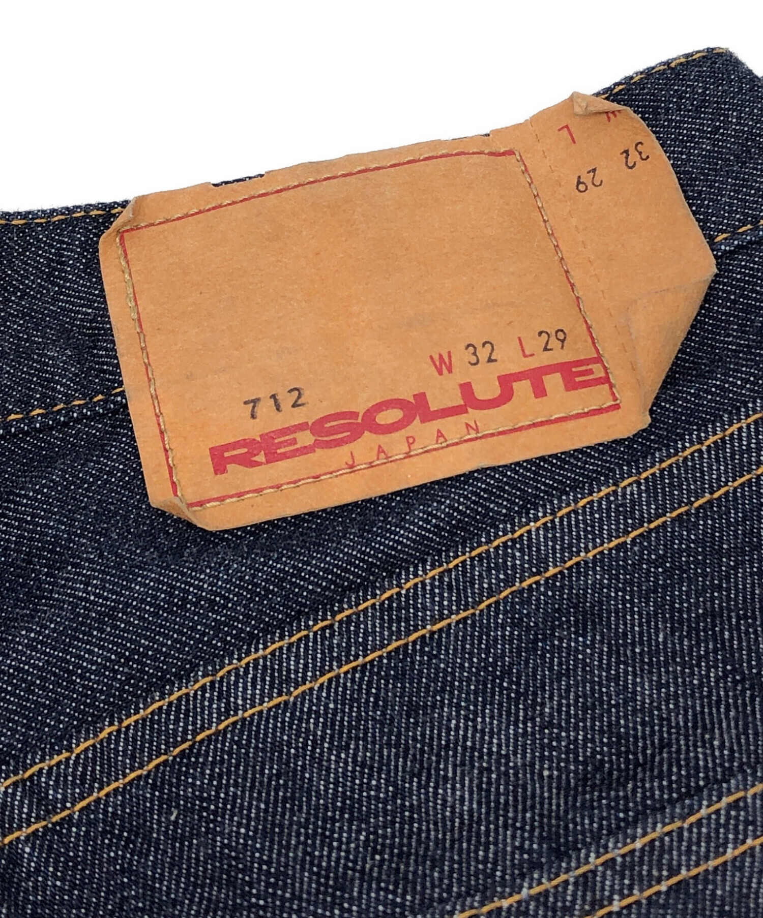 RESOLUTE 712 W33 L31 中古 中古・古着通販】RESOLUTE (リゾルト) 712 セルヴィッジデニムパンツ