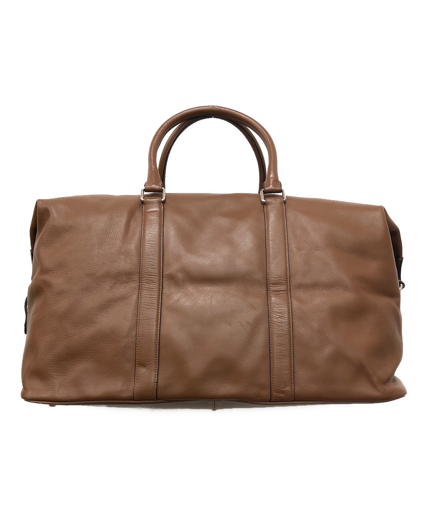 中古・古着通販】COACH (コーチ) レザーボストンバッグ ブラウン