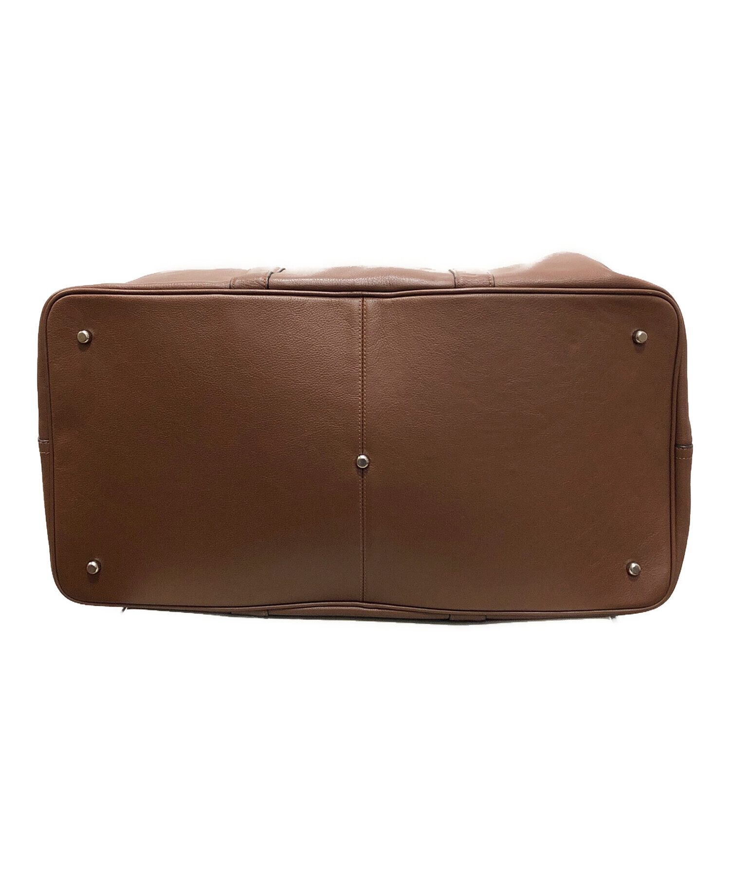 中古・古着通販】COACH (コーチ) レザーボストンバッグ ブラウン