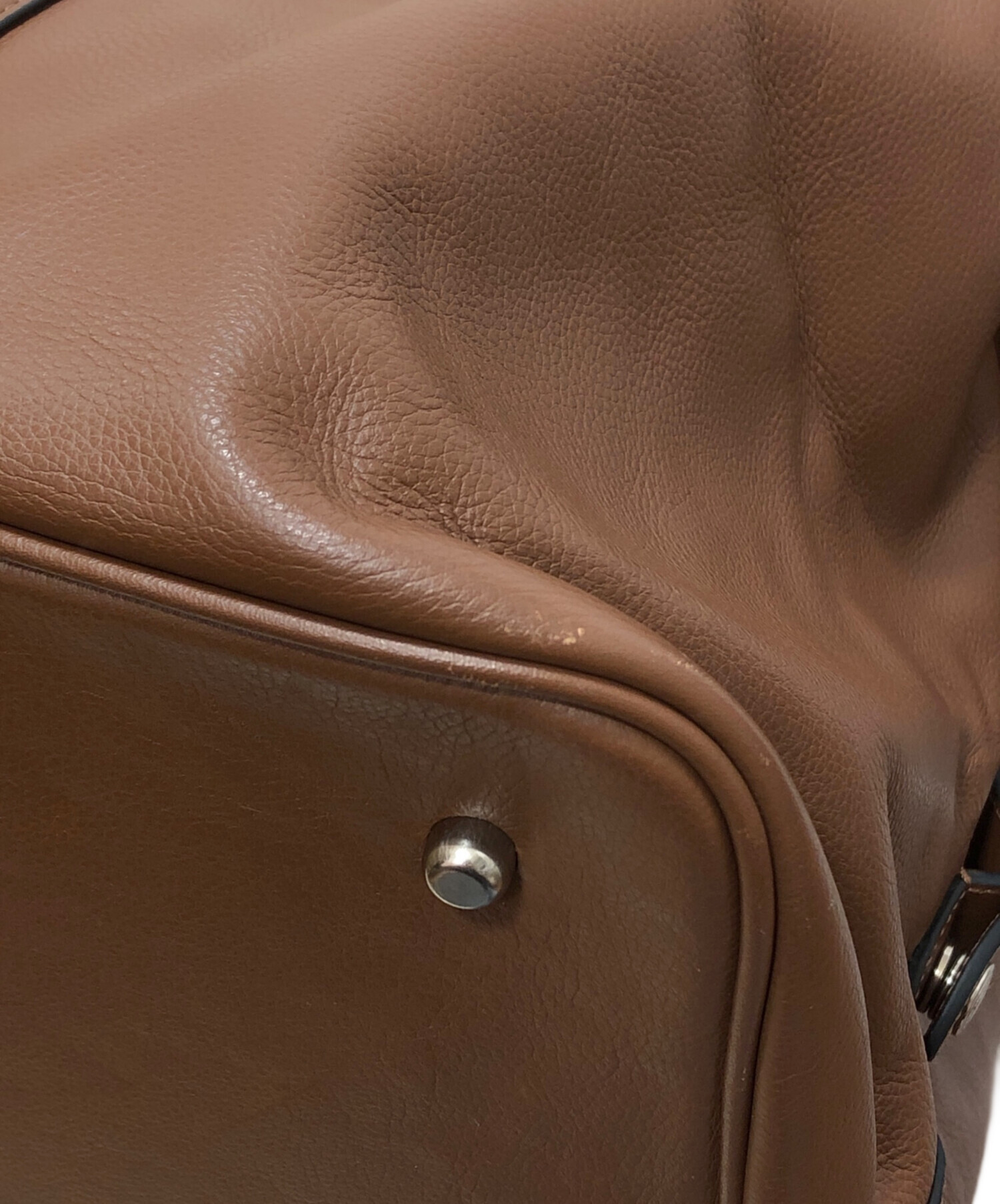 中古・古着通販】COACH (コーチ) レザーボストンバッグ ブラウン
