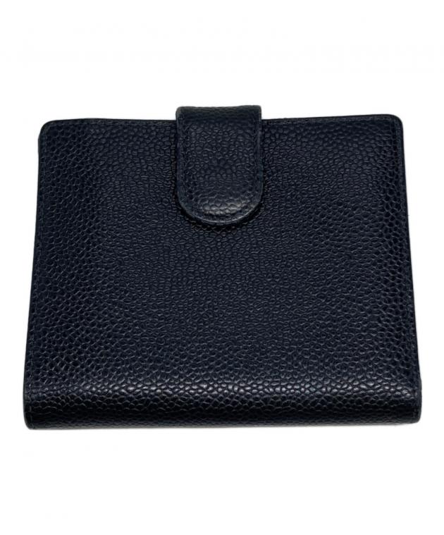 中古・古着通販】CHANEL (シャネル) ココマーク キャビアスキンWホック