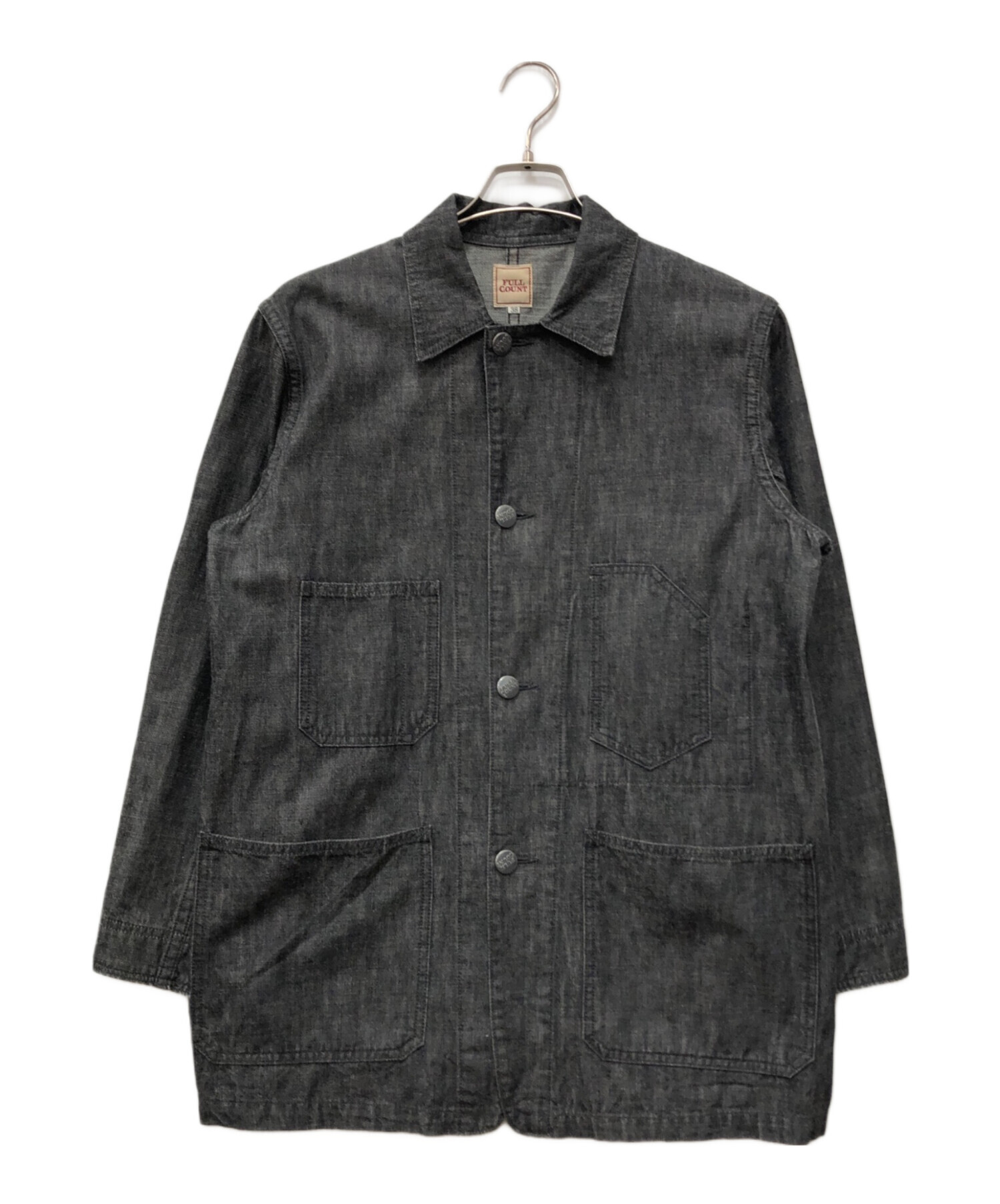 【美品】フルカウント FULL COUNT デニム カバーオール 38 中古・古着通販】FULLCOUNT (フルカウント) デニムカバーオール