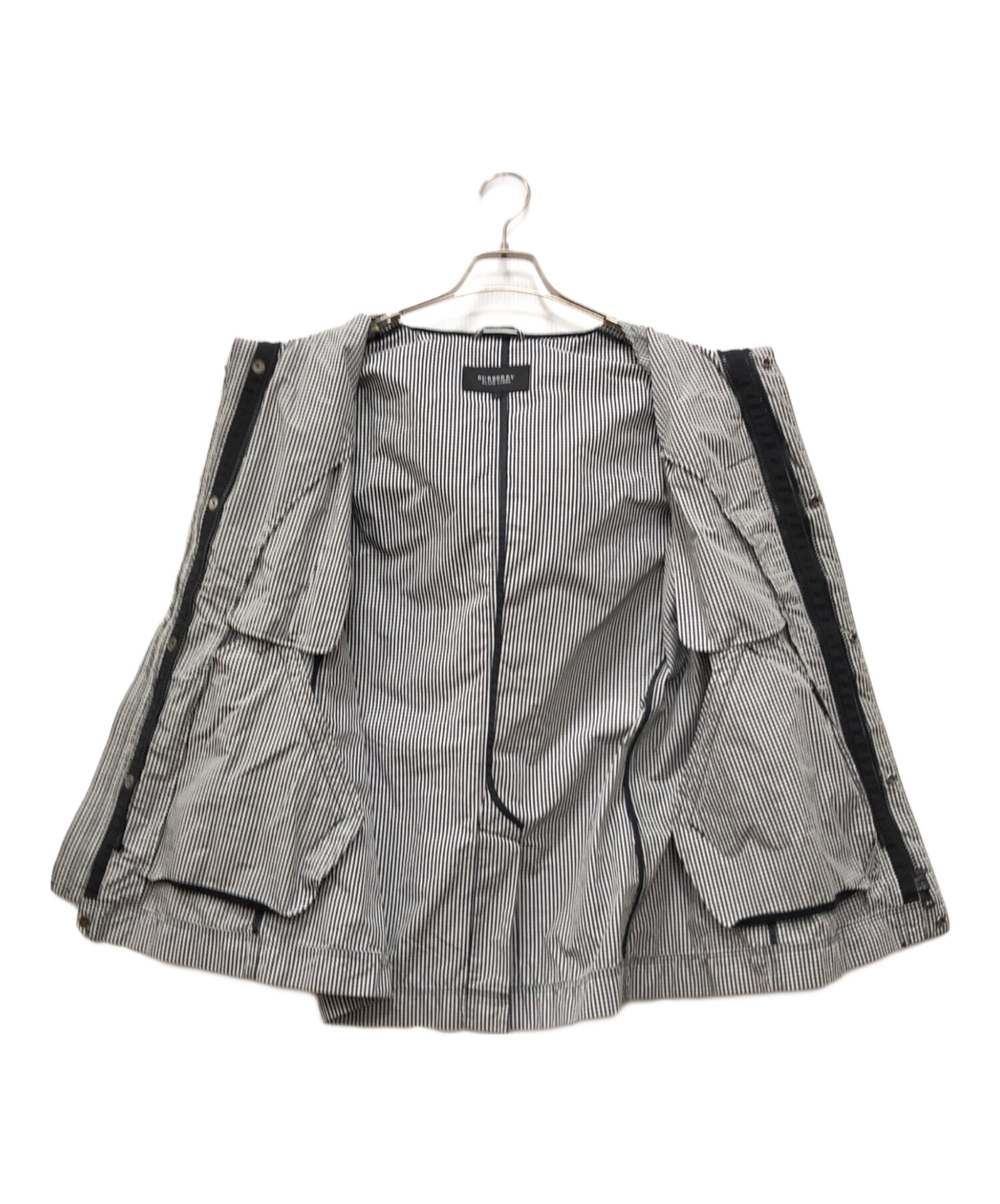 新品タグ付Burberryバーバリーブラックレーベルフード付ジャケットチェックL 中古・古着通販】BURBERRY BLACK LABEL (バーバリーブラックレーベル