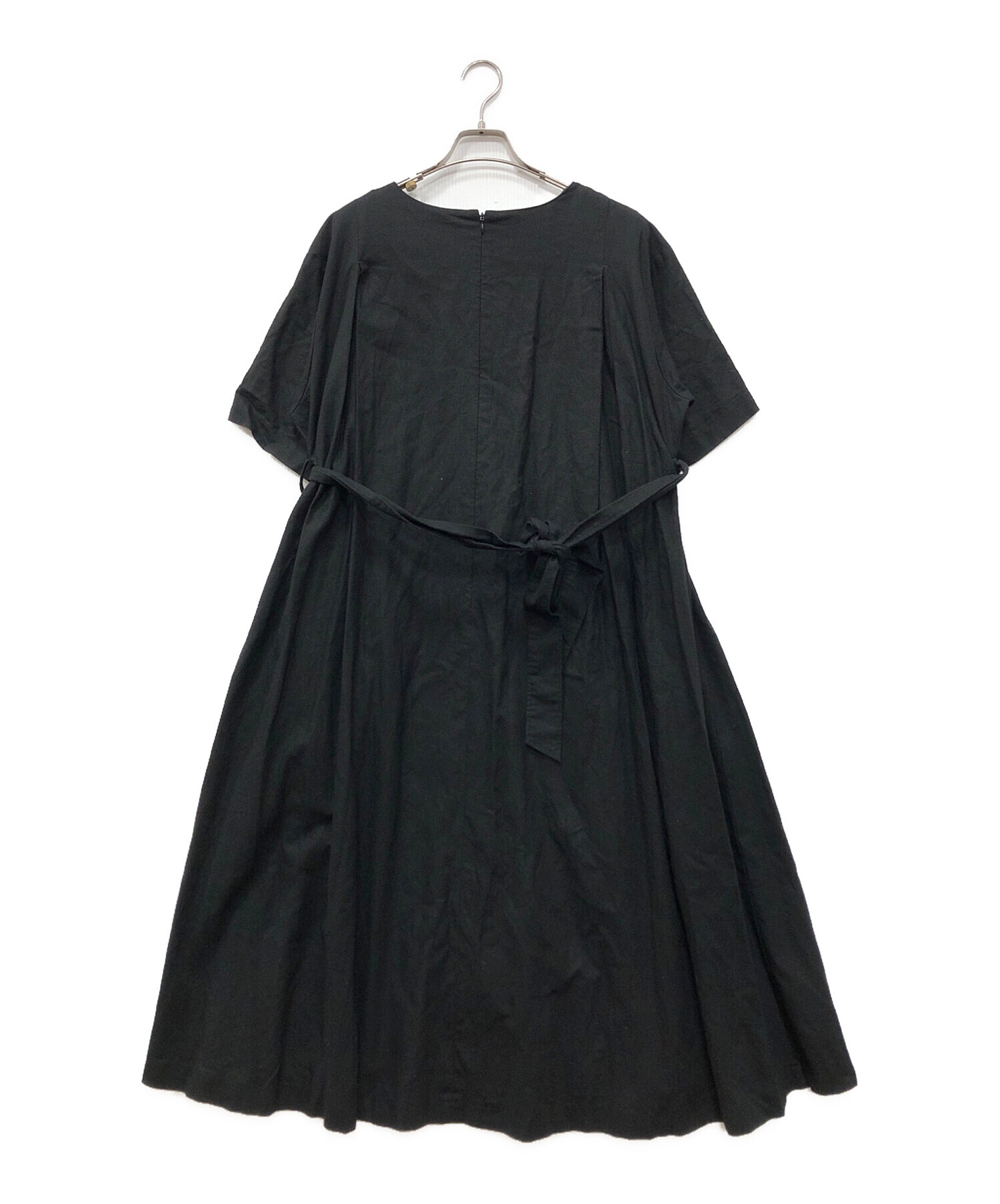 中古・古着通販】foufou (フーフー) THE DRESS #36 black linen DRESS
