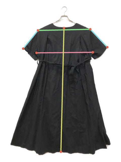 中古・古着通販】foufou (フーフー) THE DRESS #36 black linen DRESS