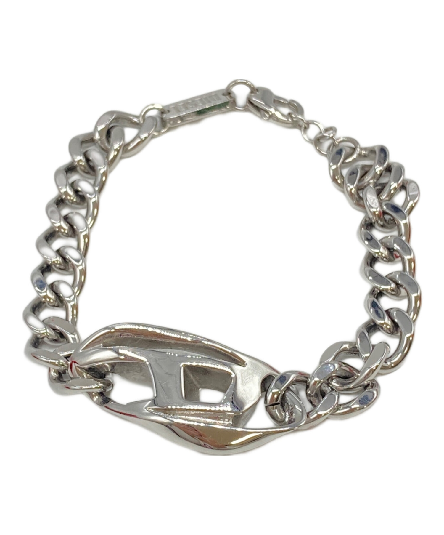 中古・古着通販】DIESEL (ディーゼル) Dロゴブレスレット シルバー