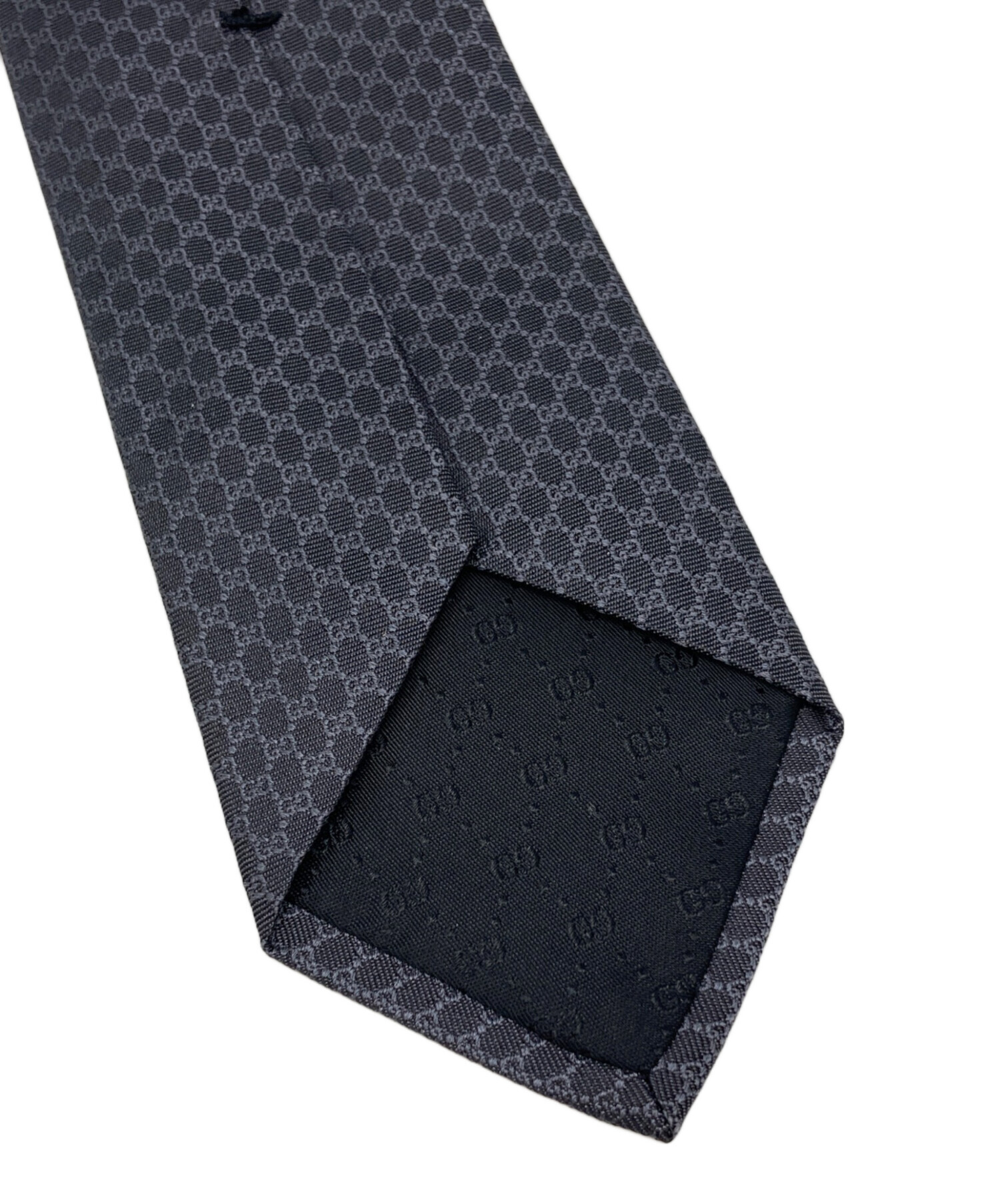 GUCCI ネクタイ　新品未使用 中古・古着通販】GUCCI (グッチ) GG シルクジャカード ネクタイ グレー