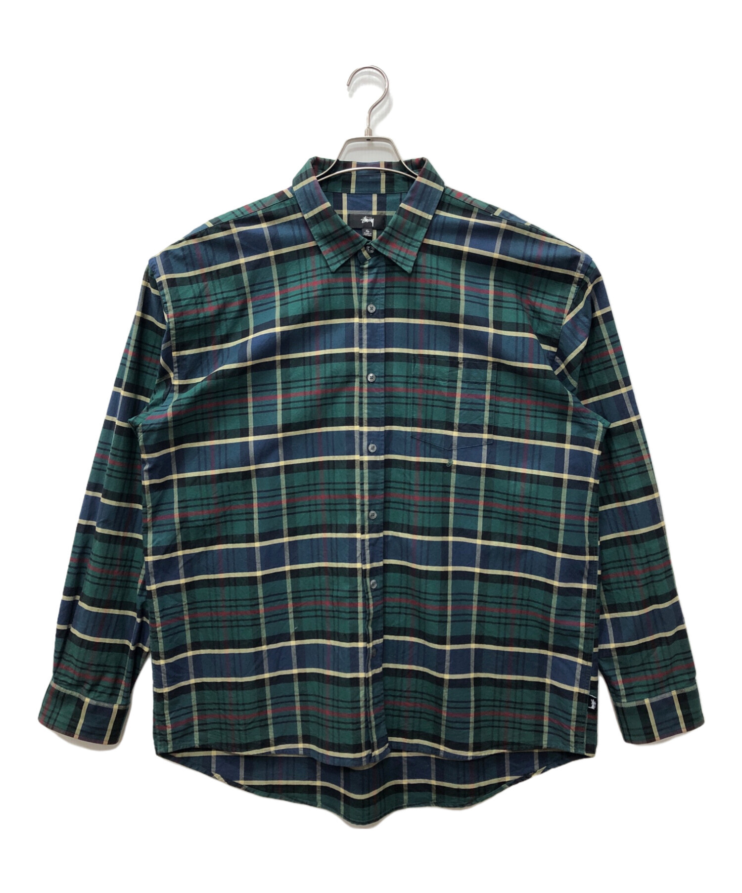 中古・古着通販】stussy (ステューシー) チェックシャツ グリーン